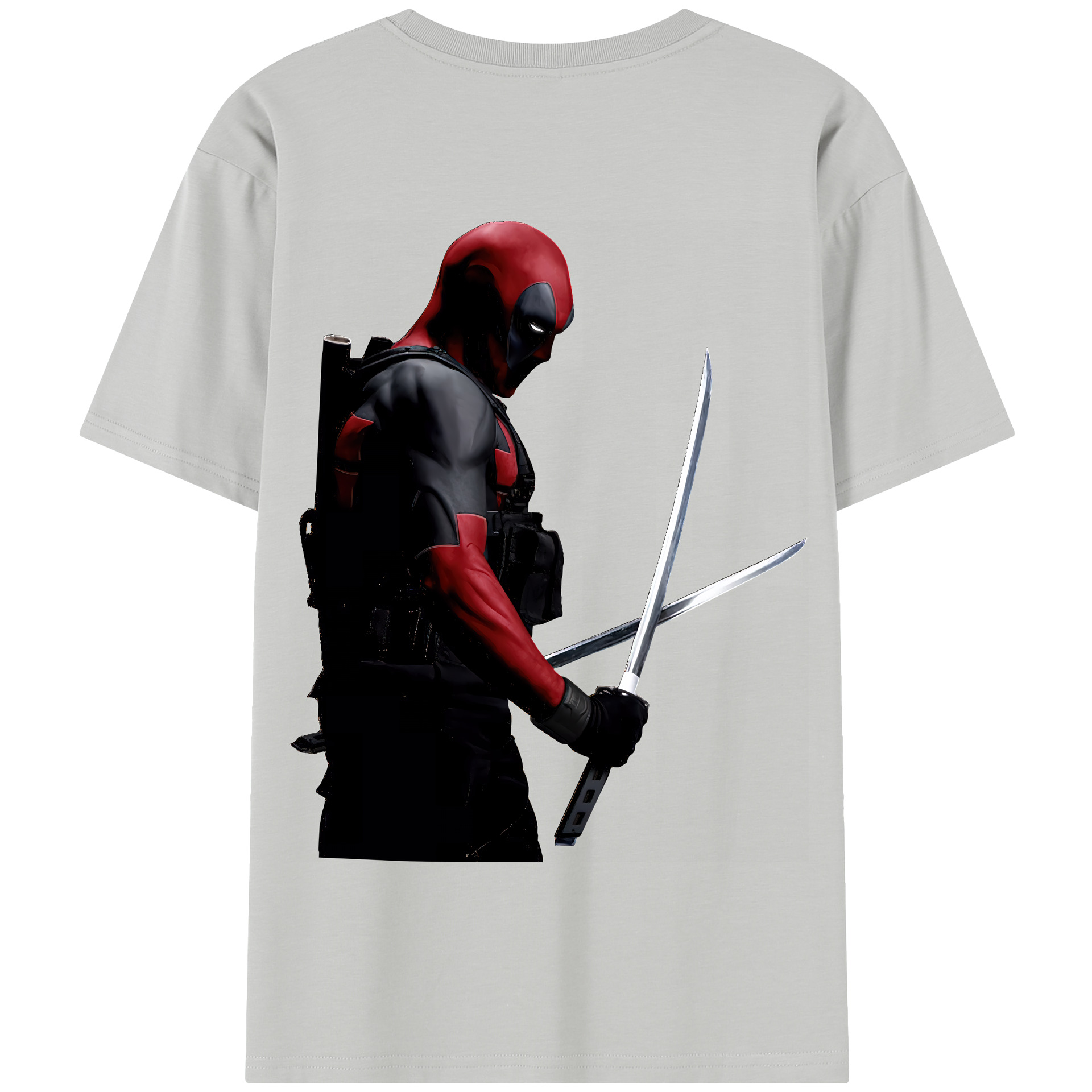 （画像用） Deadpool デッドプール 綿100％半袖Tシャツ（背面プリント）
