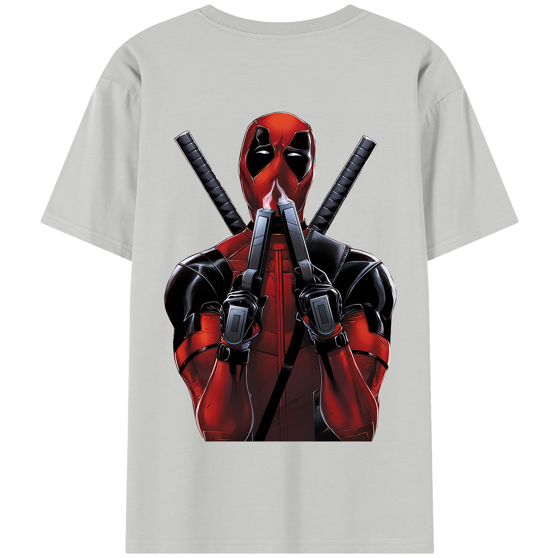 （画像用） Deadpool デッドプール 綿100％半袖Tシャツ（背面プリント）