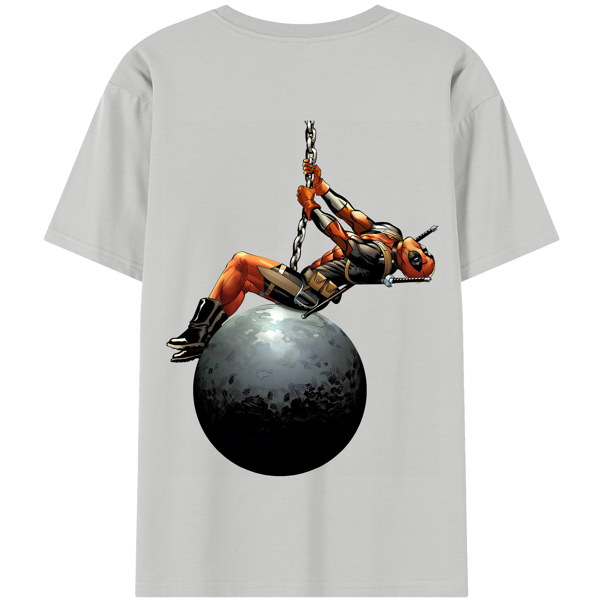 （画像用） Deadpool デッドプール 綿100％半袖Tシャツ（背面プリント）