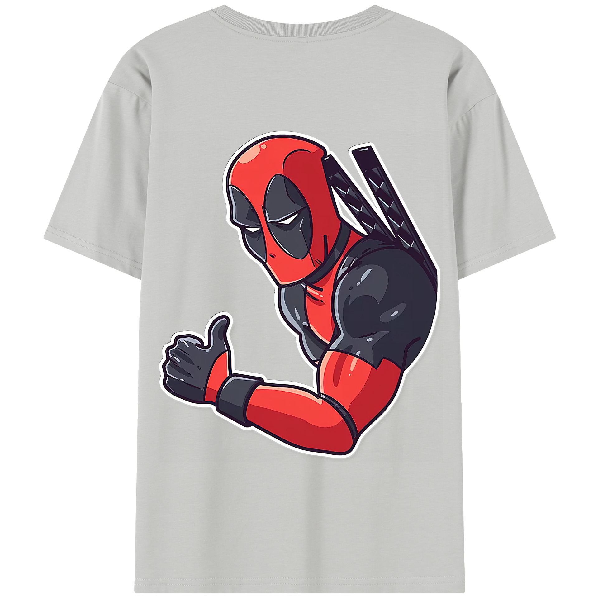 （画像用） Deadpool デッドプール 綿100％半袖Tシャツ（背面プリント）