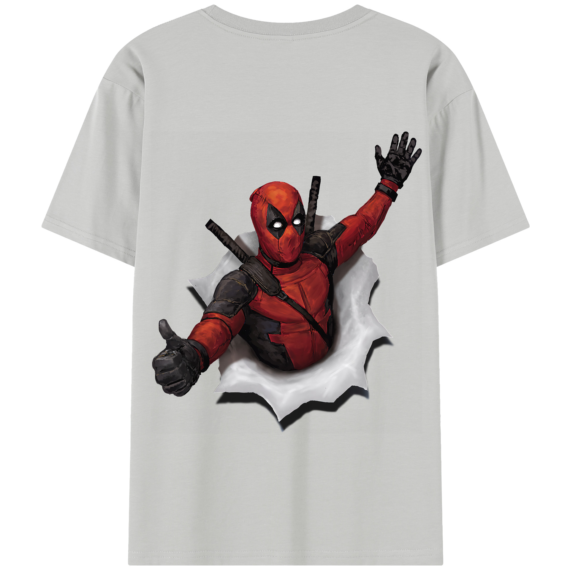 （画像用） Deadpool デッドプール 綿100％半袖Tシャツ（背面プリント）