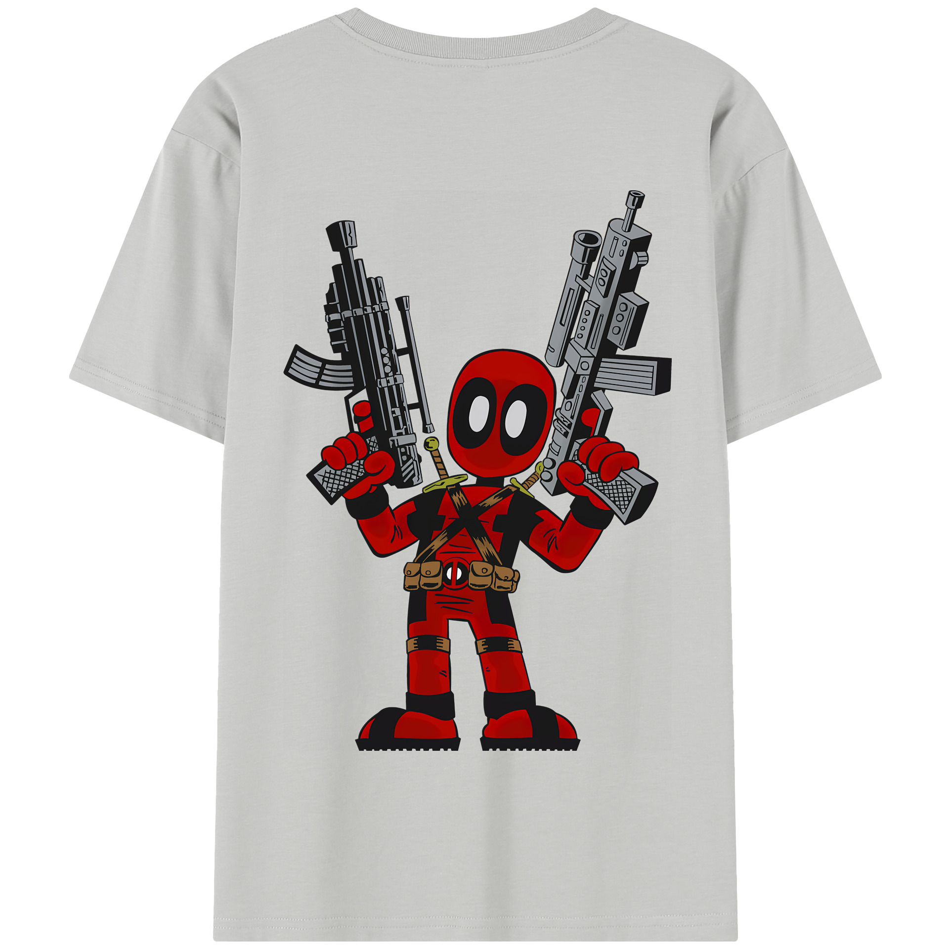 （画像用） Deadpool デッドプール 綿100％半袖Tシャツ（背面プリント）
