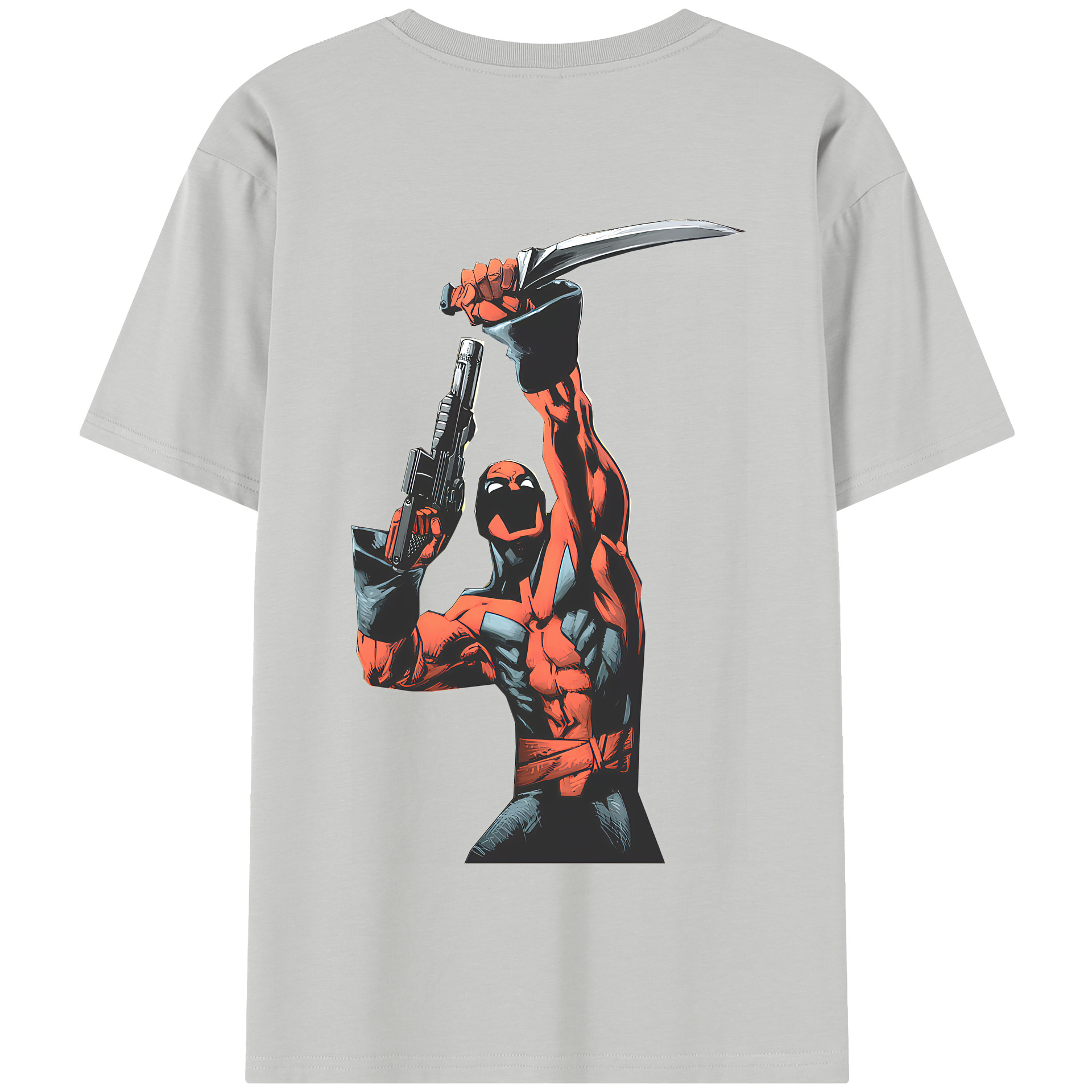 （画像用） Deadpool デッドプール 綿100％半袖Tシャツ（背面プリント）