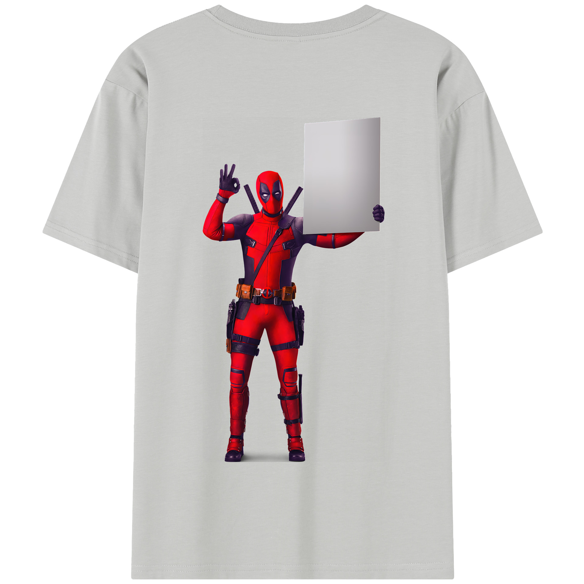 （画像用） Deadpool デッドプール 綿100％半袖Tシャツ（背面プリント）