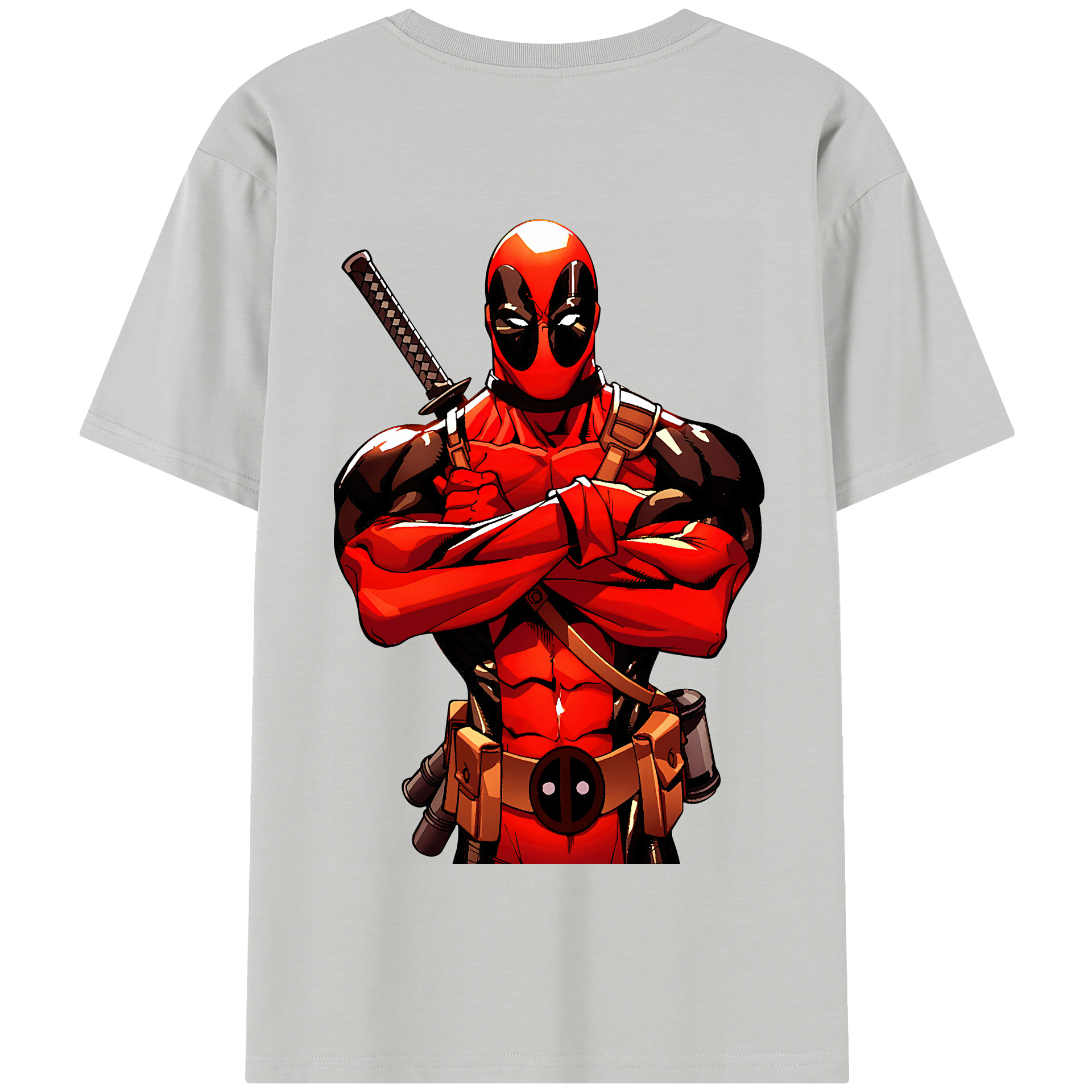 （画像用） Deadpool デッドプール 綿100％半袖Tシャツ（背面プリント）