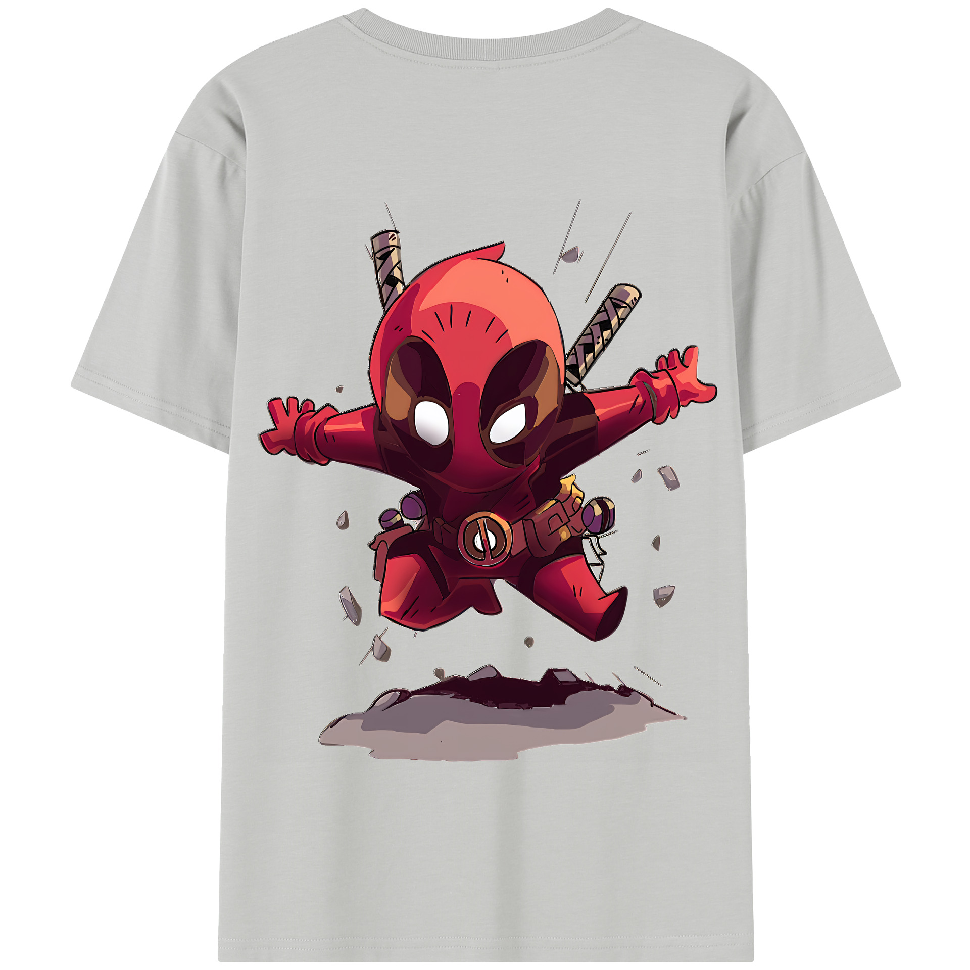 （画像用） Deadpool デッドプール 綿100％半袖Tシャツ（背面プリント）