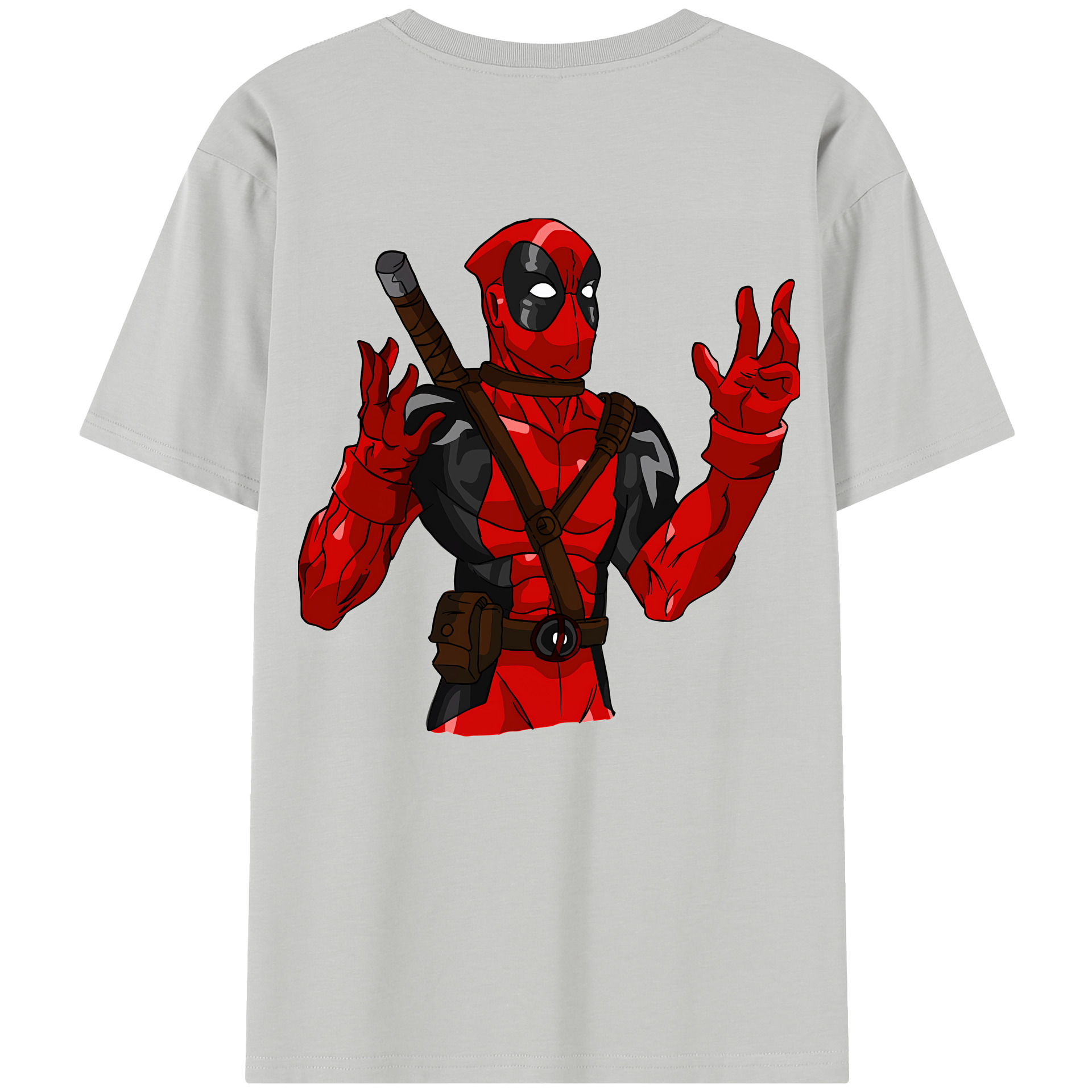 （画像用） Deadpool デッドプール 綿100％半袖Tシャツ（背面プリント）