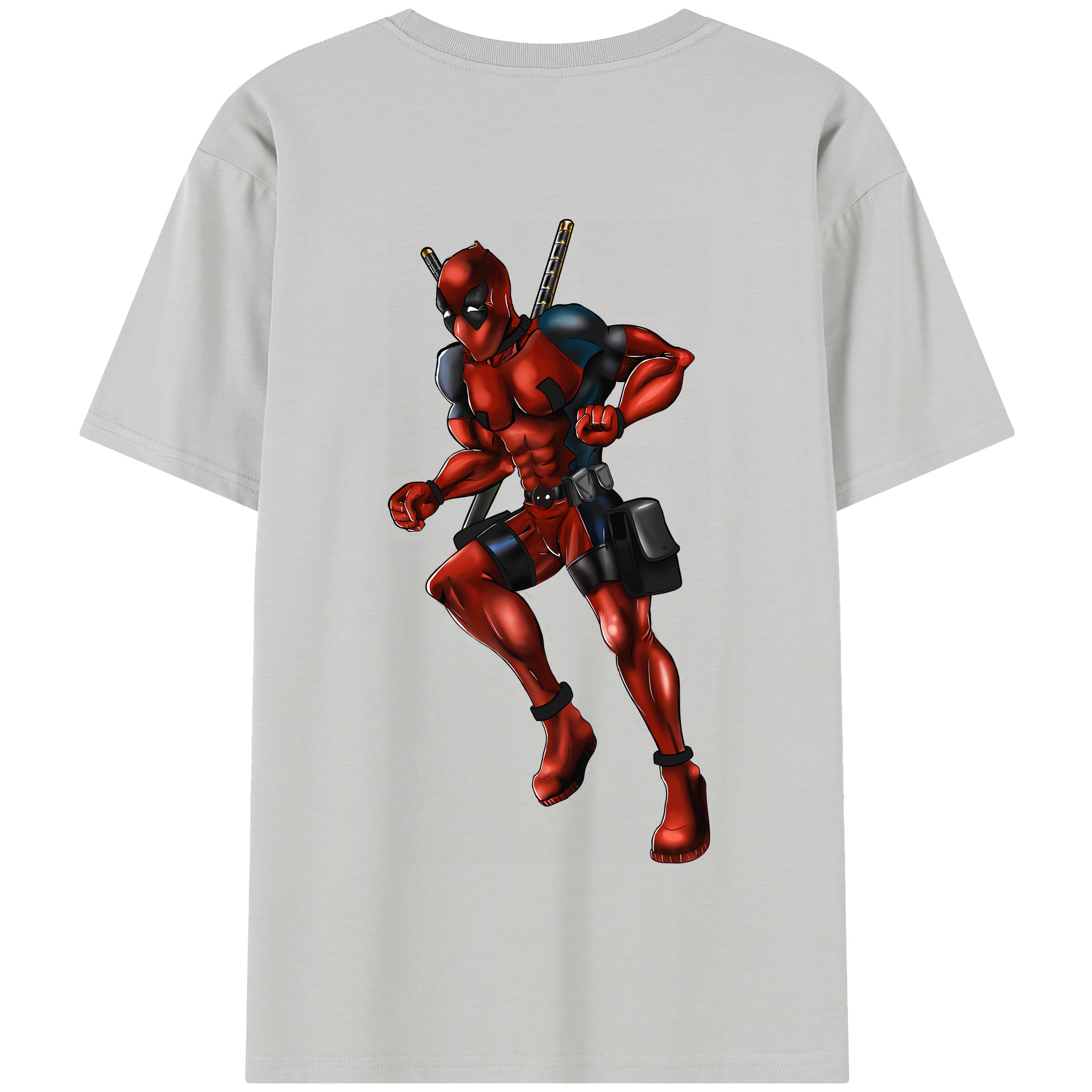 （画像用） Deadpool デッドプール 綿100％半袖Tシャツ（背面プリント）