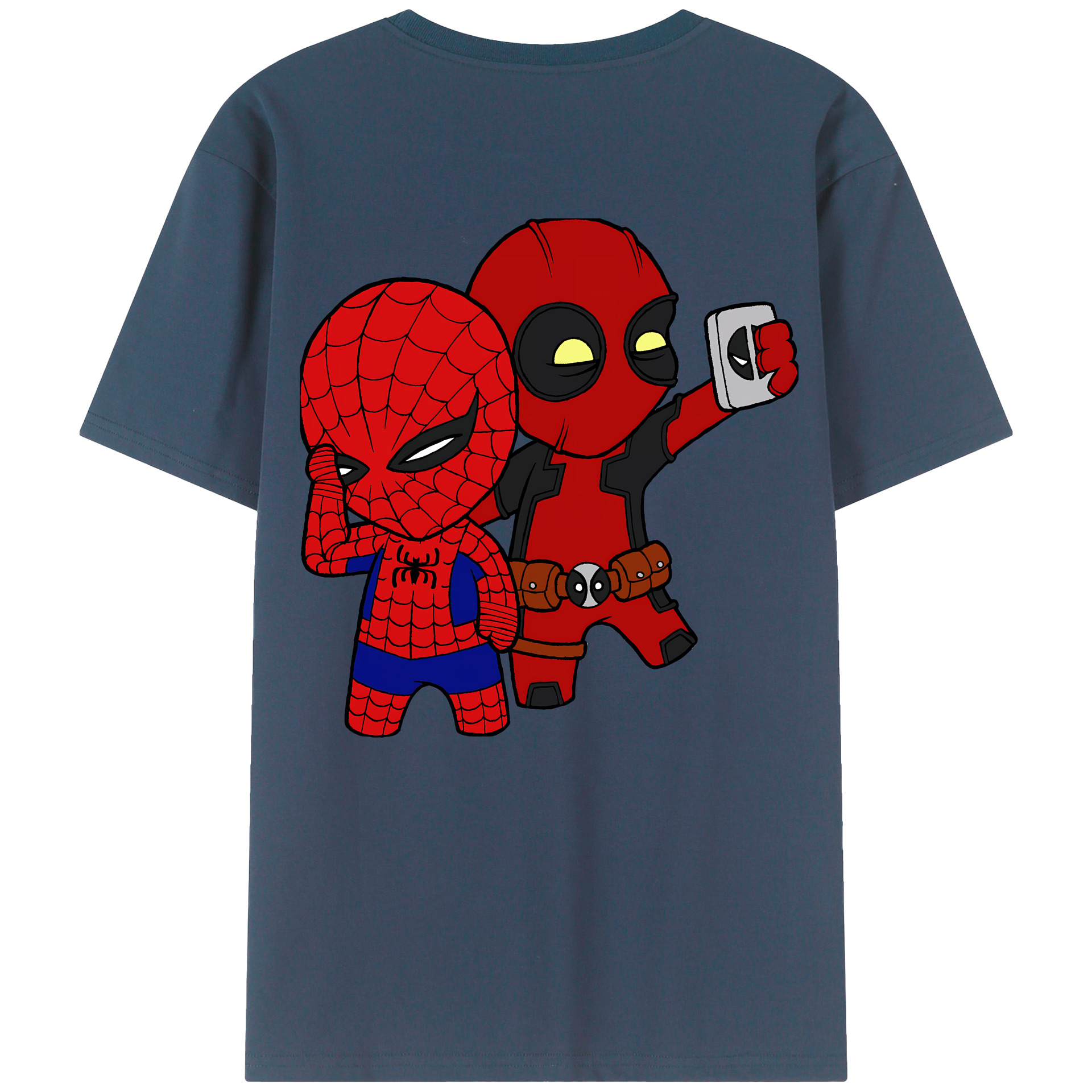 （画像用） Deadpool デッドプール 綿100％半袖Tシャツ（背面プリント）