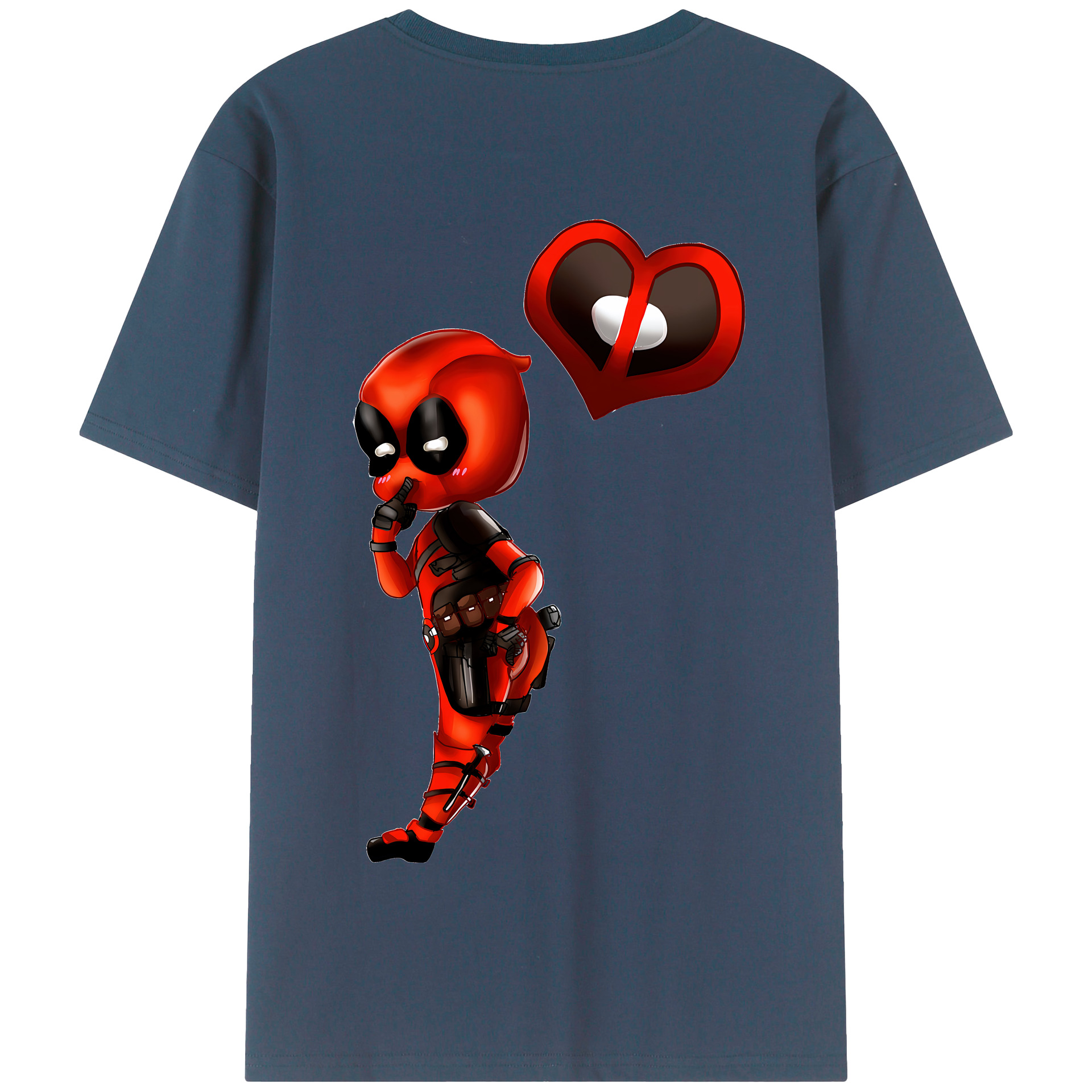 （画像用） Deadpool デッドプール 綿100％半袖Tシャツ（背面プリント）