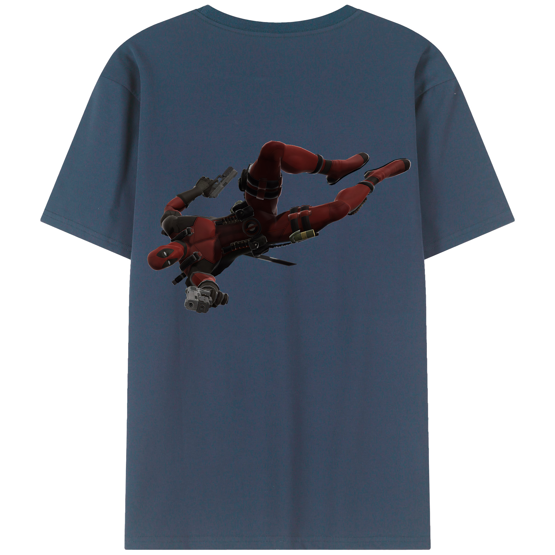 （画像用） Deadpool デッドプール 綿100％半袖Tシャツ（背面プリント）