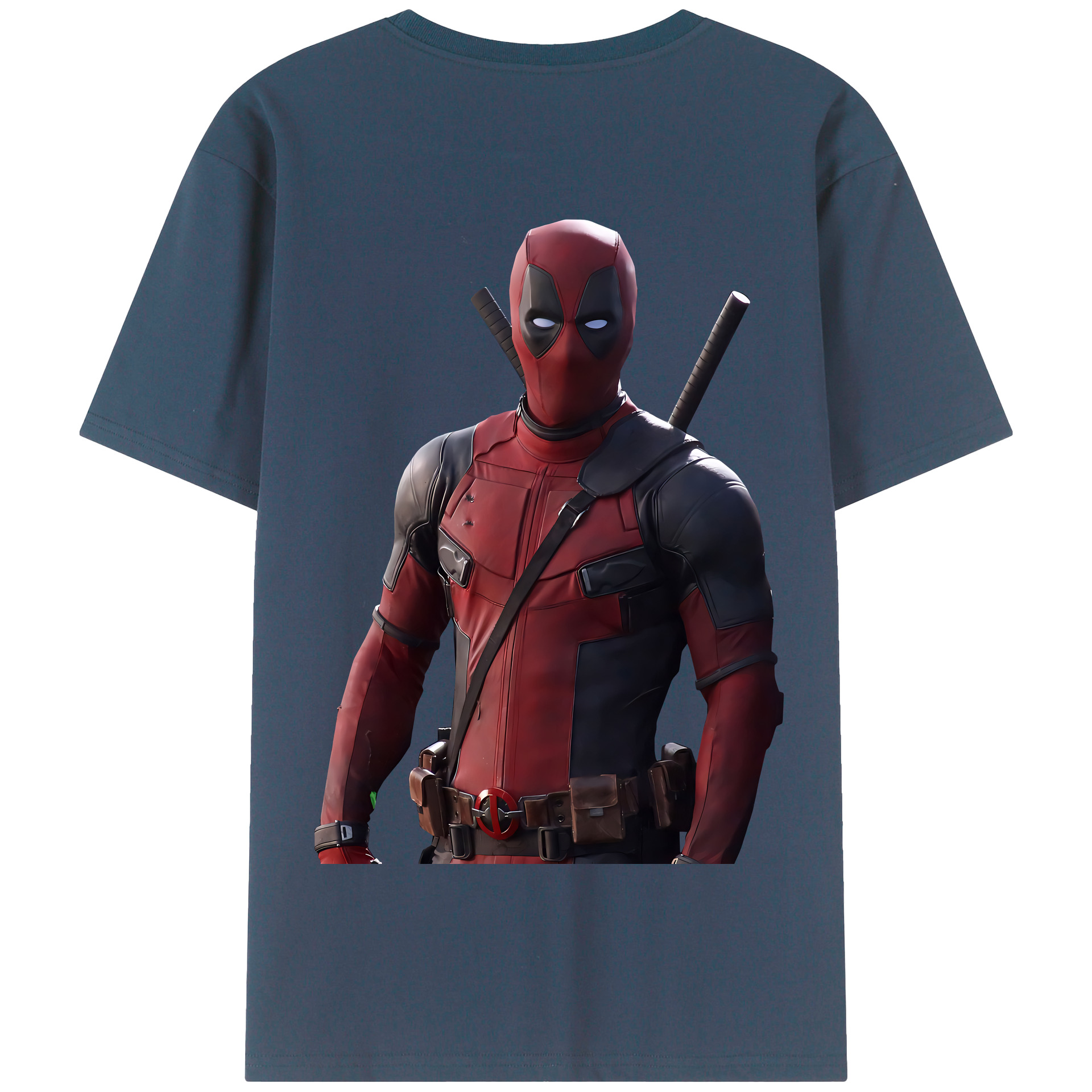 （画像用） Deadpool デッドプール 綿100％半袖Tシャツ（背面プリント）