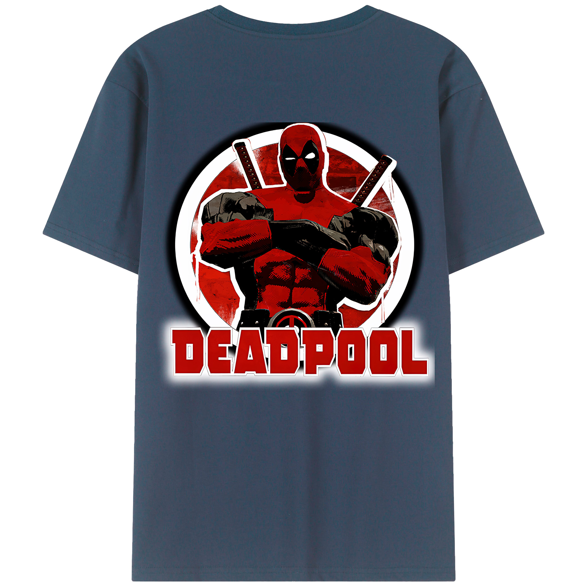 （画像用） Deadpool デッドプール 綿100％半袖Tシャツ（背面プリント）