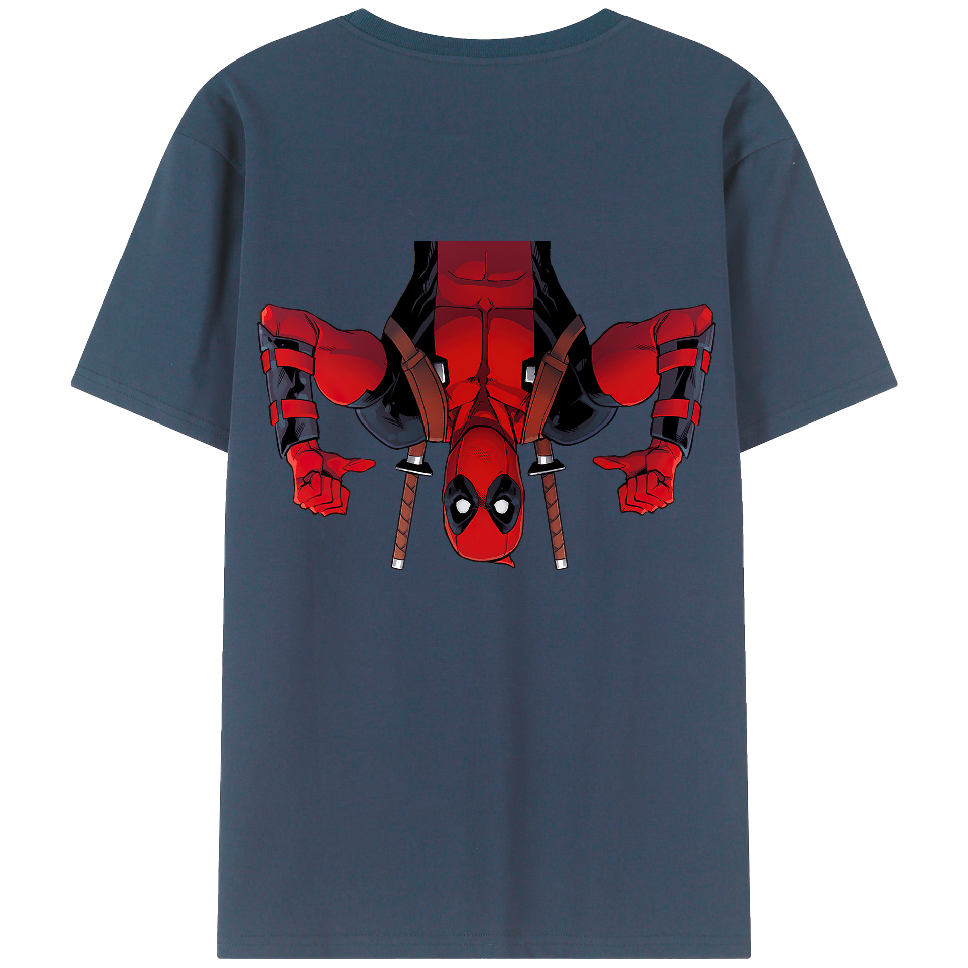 （画像用） Deadpool デッドプール 綿100％半袖Tシャツ（背面プリント）