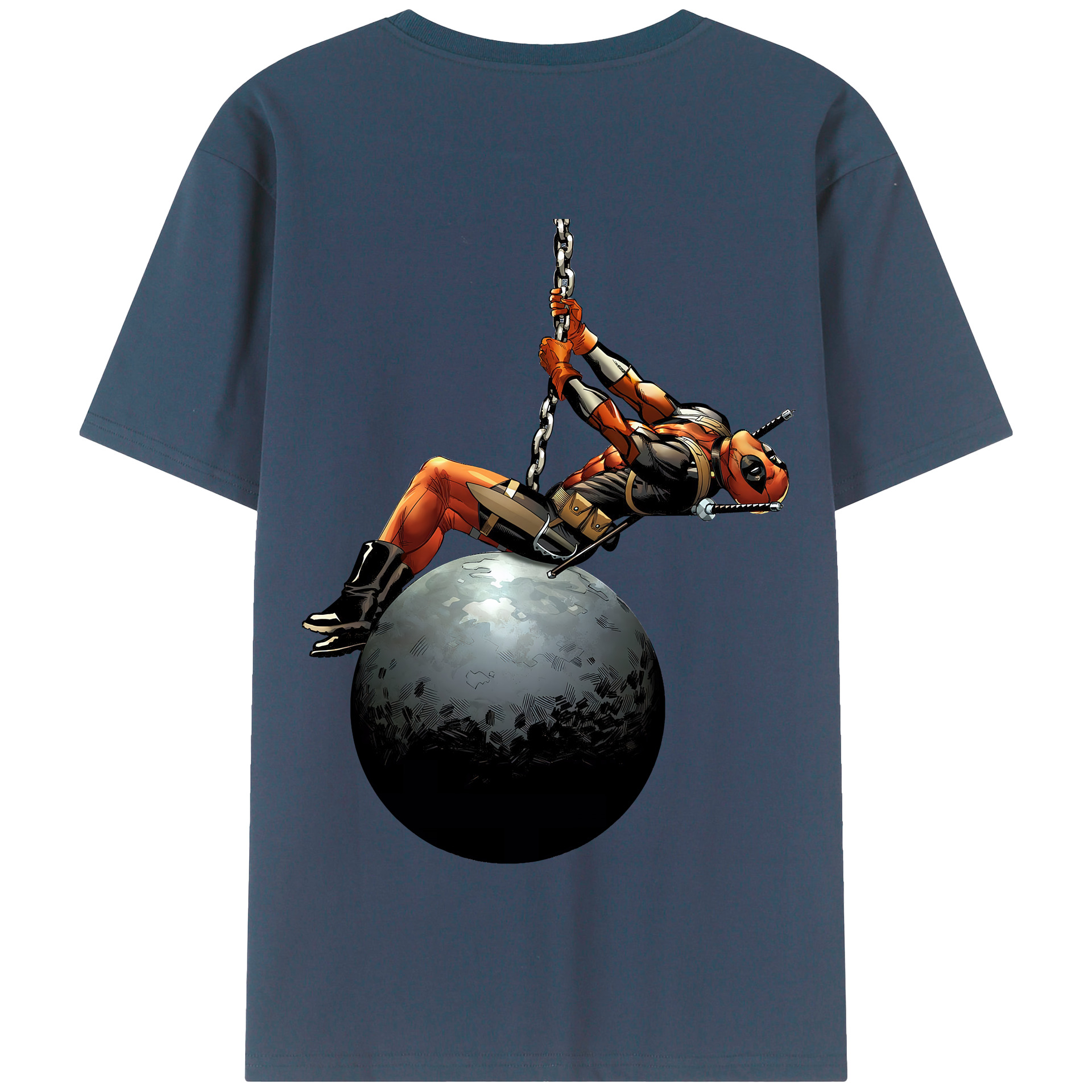 （画像用） Deadpool デッドプール 綿100％半袖Tシャツ（背面プリント）