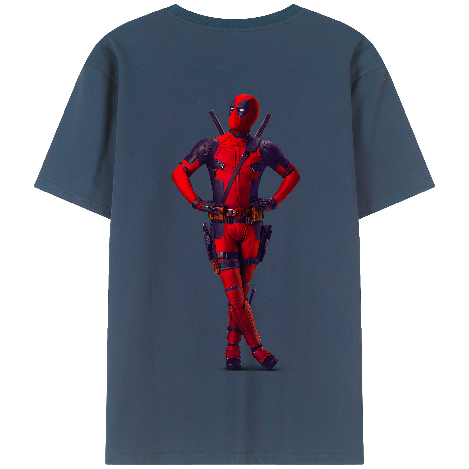 （画像用） Deadpool デッドプール 綿100％半袖Tシャツ（背面プリント）