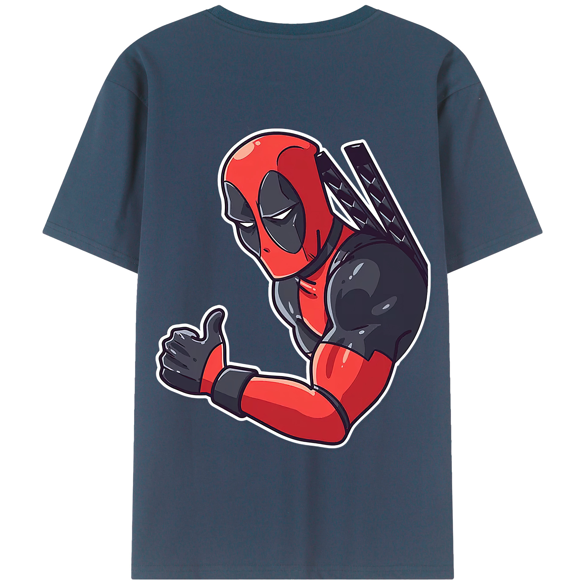 （画像用） Deadpool デッドプール 綿100％半袖Tシャツ（背面プリント）