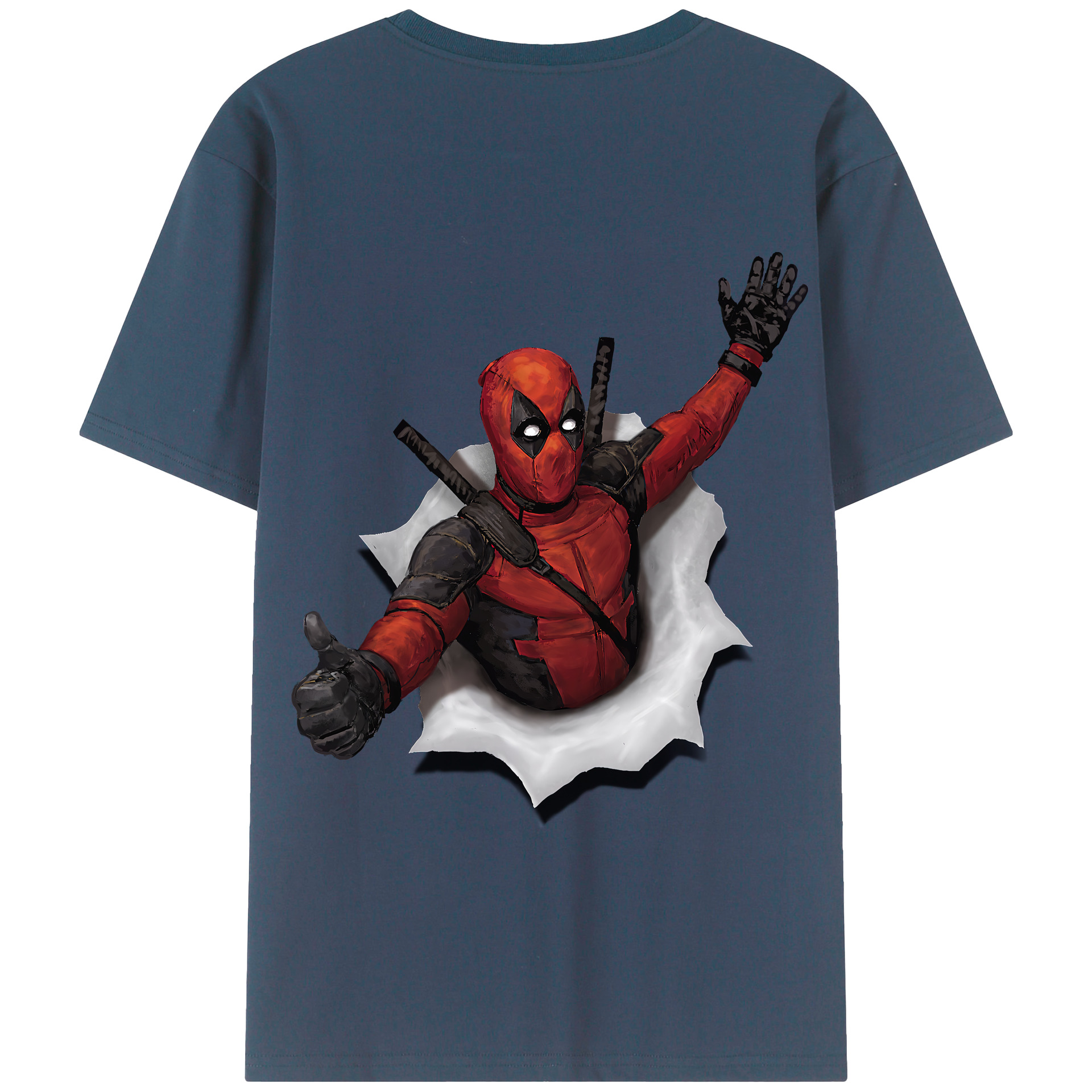 （画像用） Deadpool デッドプール 綿100％半袖Tシャツ（背面プリント）