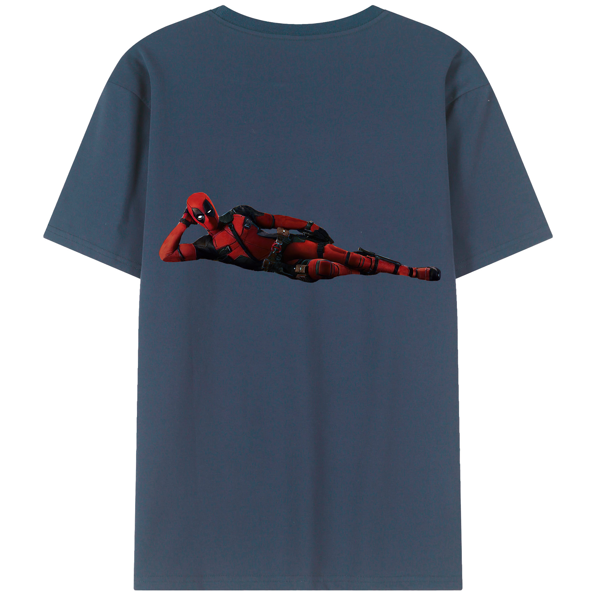 （画像用） Deadpool デッドプール 綿100％半袖Tシャツ（背面プリント）