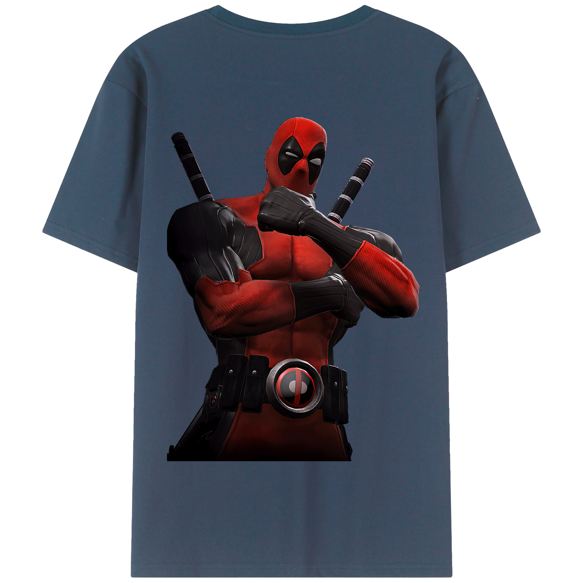 （画像用） Deadpool デッドプール 綿100％半袖Tシャツ（背面プリント）