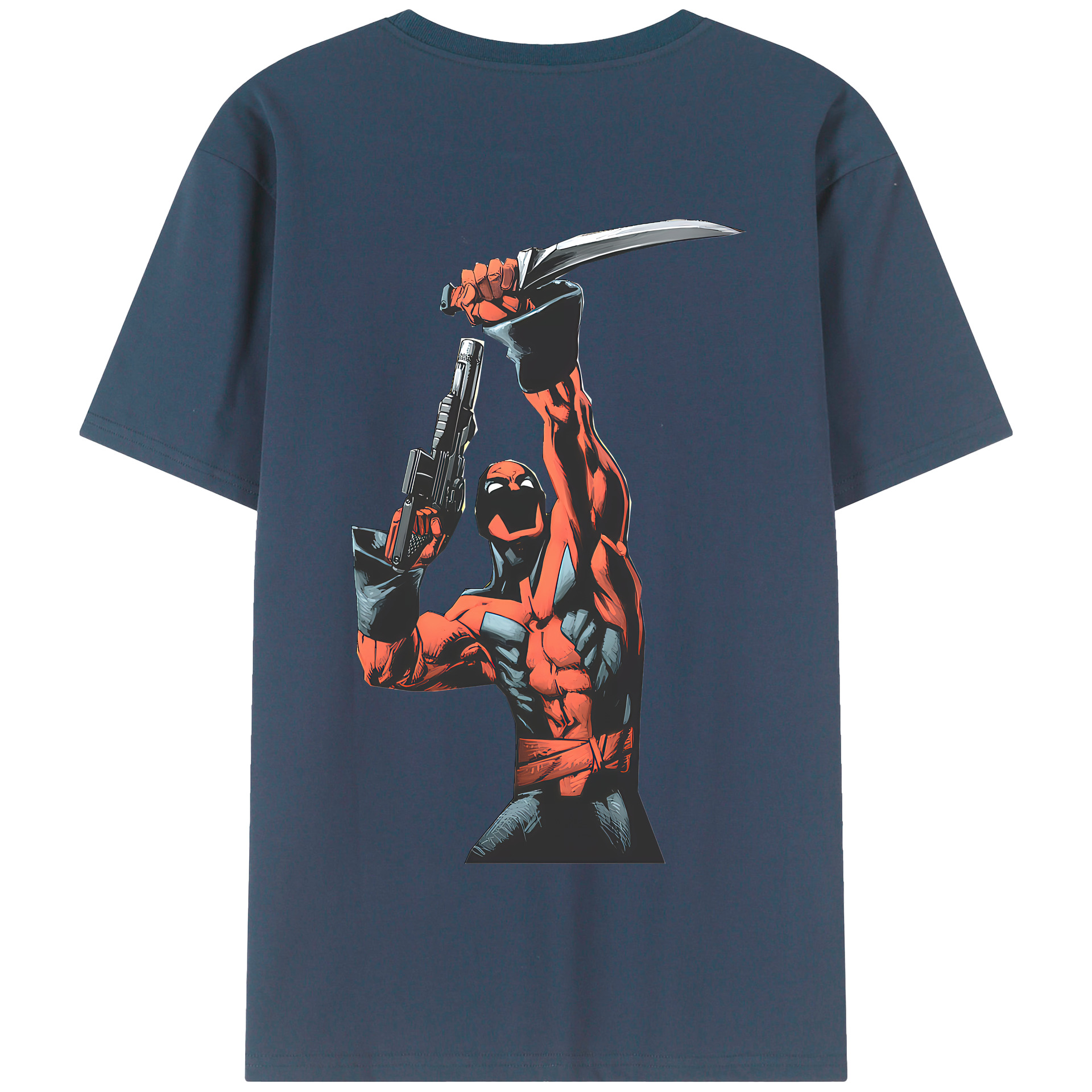 （画像用） Deadpool デッドプール 綿100％半袖Tシャツ（背面プリント）