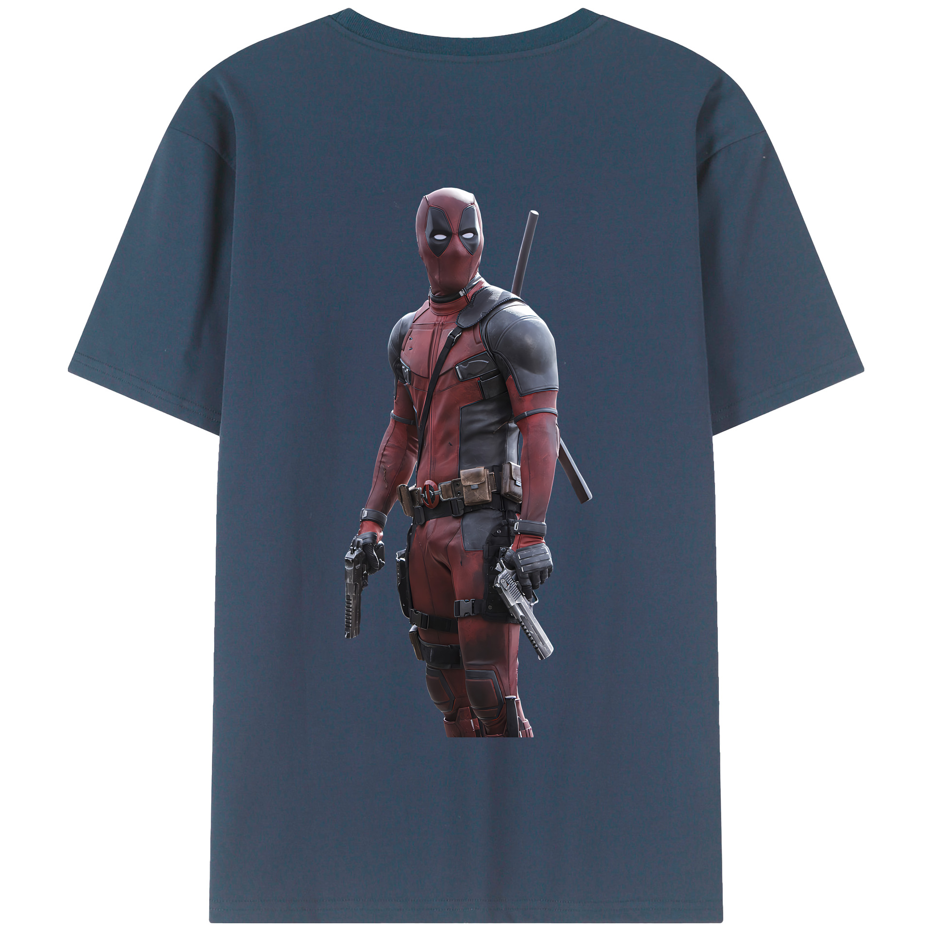 （画像用） Deadpool デッドプール 綿100％半袖Tシャツ（背面プリント）