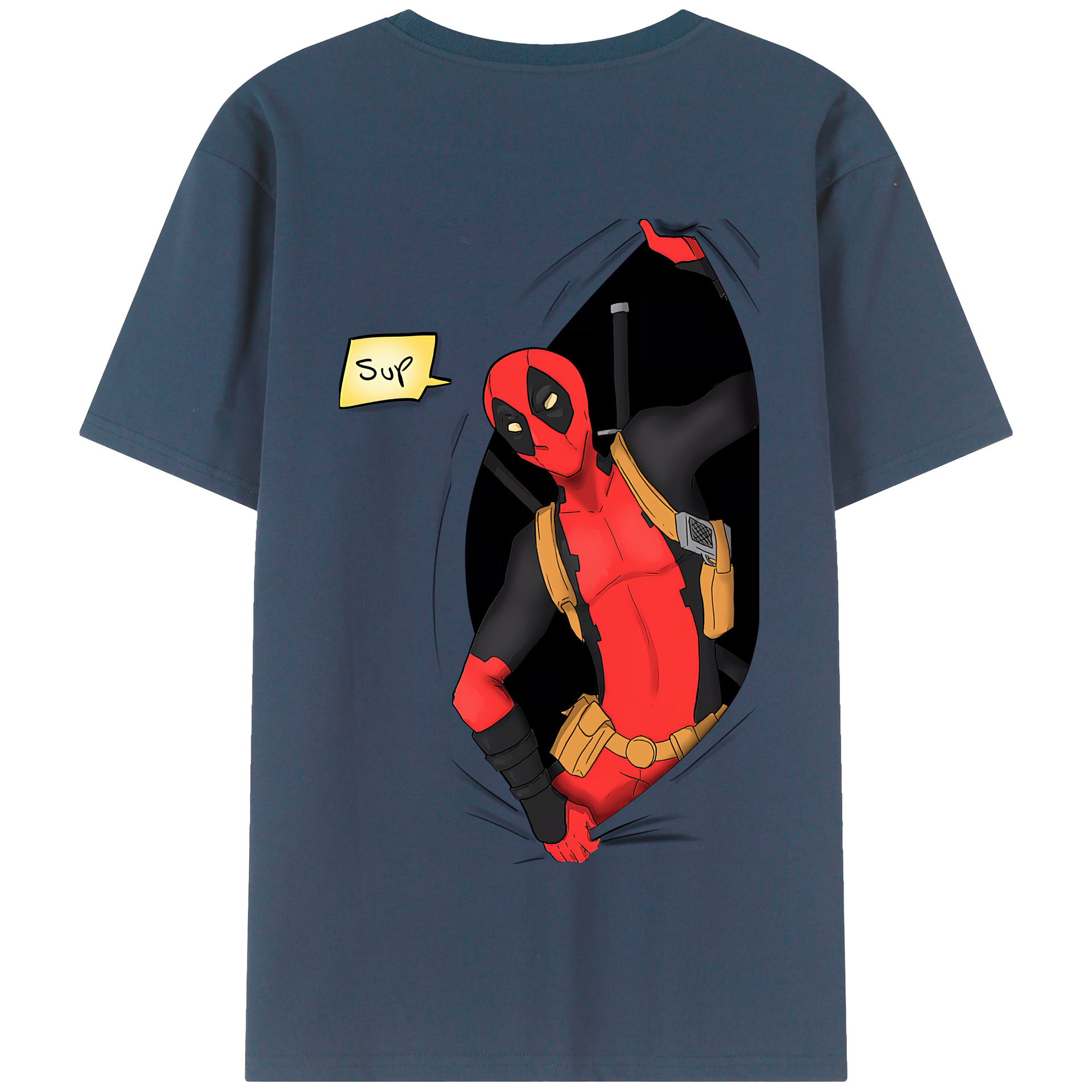（画像用） Deadpool デッドプール 綿100％半袖Tシャツ（背面プリント）
