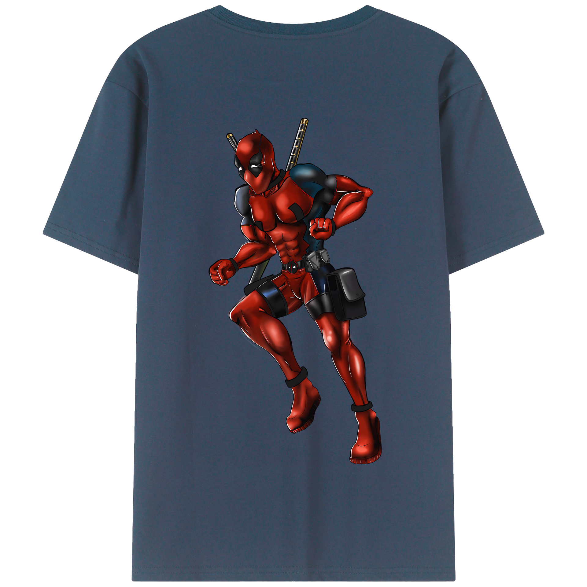 （画像用） Deadpool デッドプール 綿100％半袖Tシャツ（背面プリント）