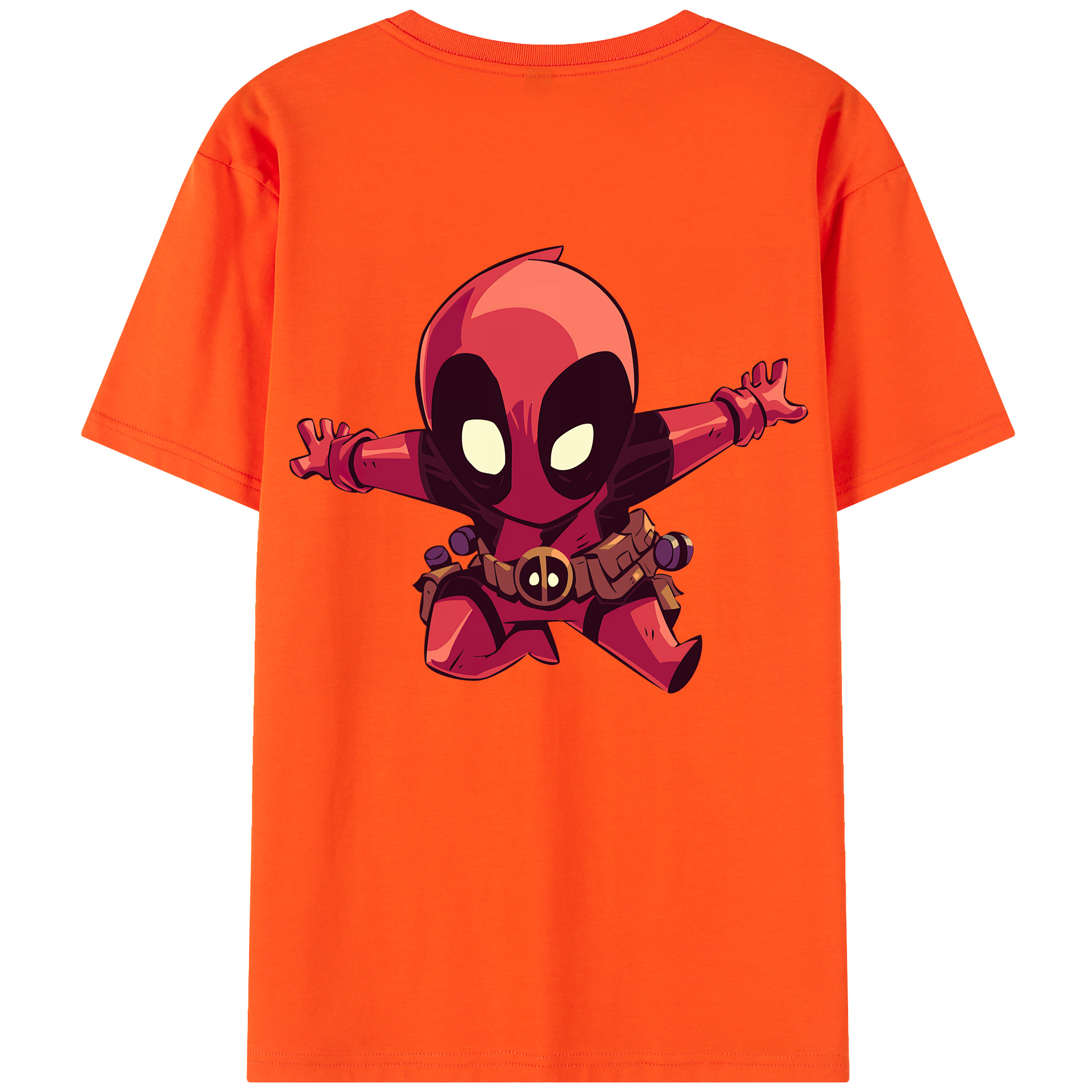 （画像用） Deadpool デッドプール 綿100％半袖Tシャツ（背面プリント）