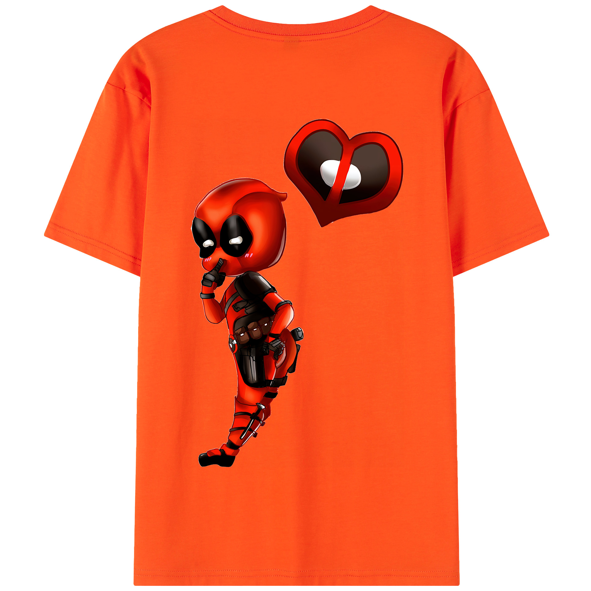 （画像用） Deadpool デッドプール 綿100％半袖Tシャツ（背面プリント）