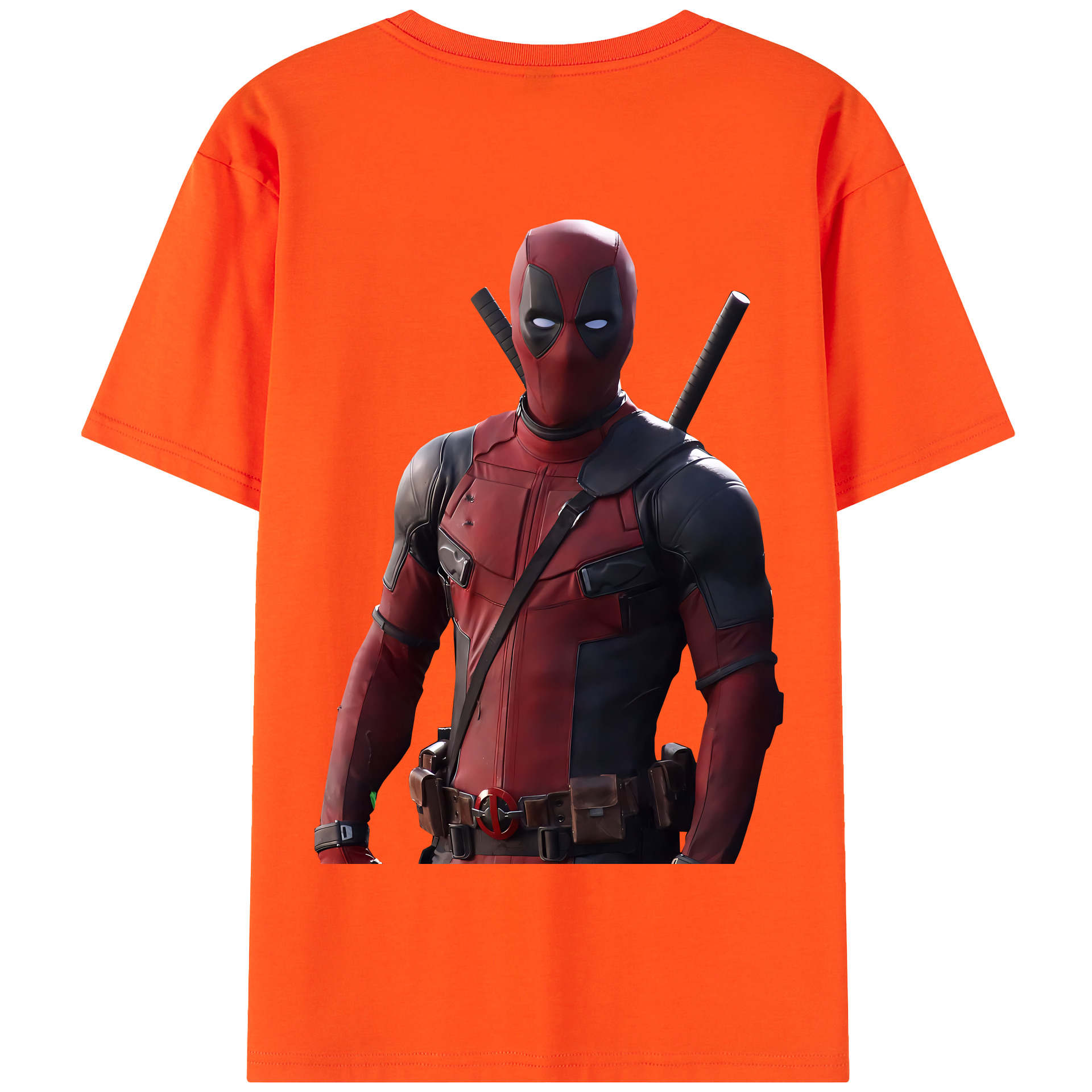 （画像用） Deadpool デッドプール 綿100％半袖Tシャツ（背面プリント）