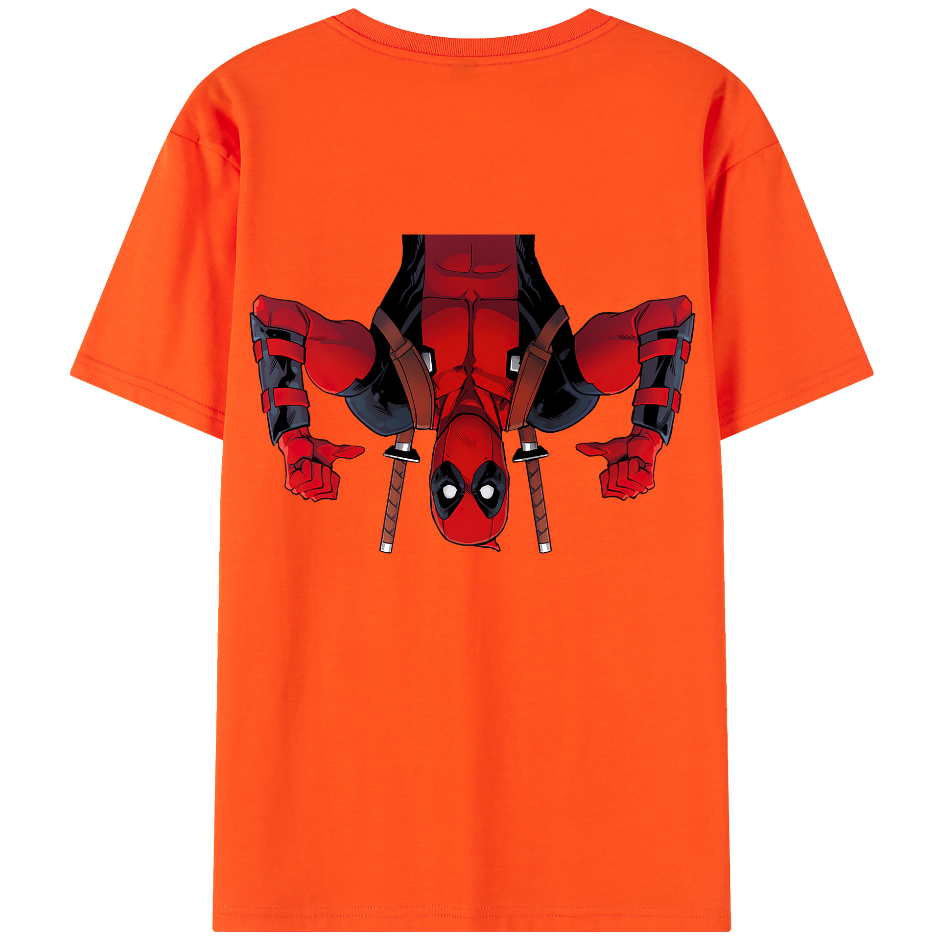 （画像用） Deadpool デッドプール 綿100％半袖Tシャツ（背面プリント）
