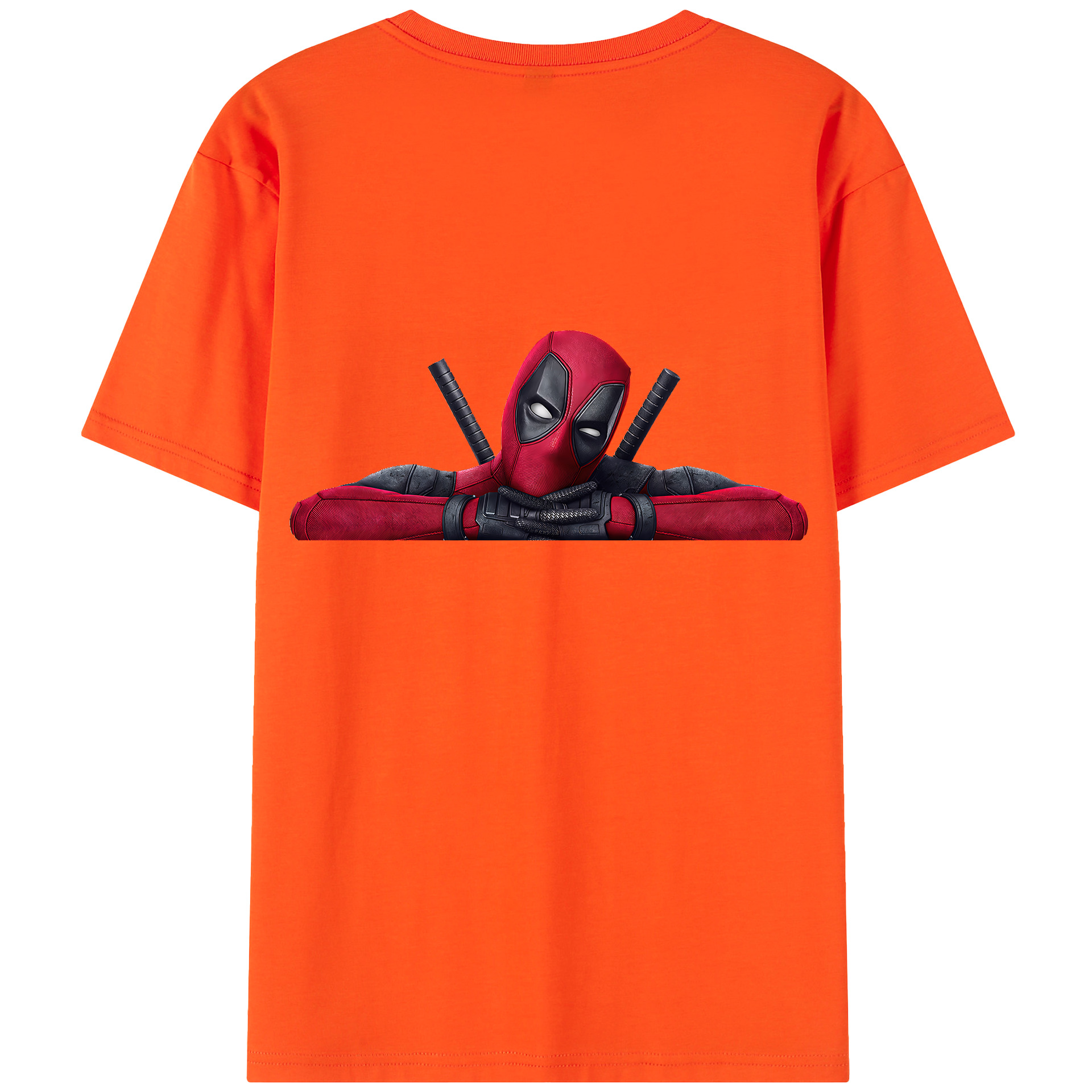 （画像用） Deadpool デッドプール 綿100％半袖Tシャツ（背面プリント）