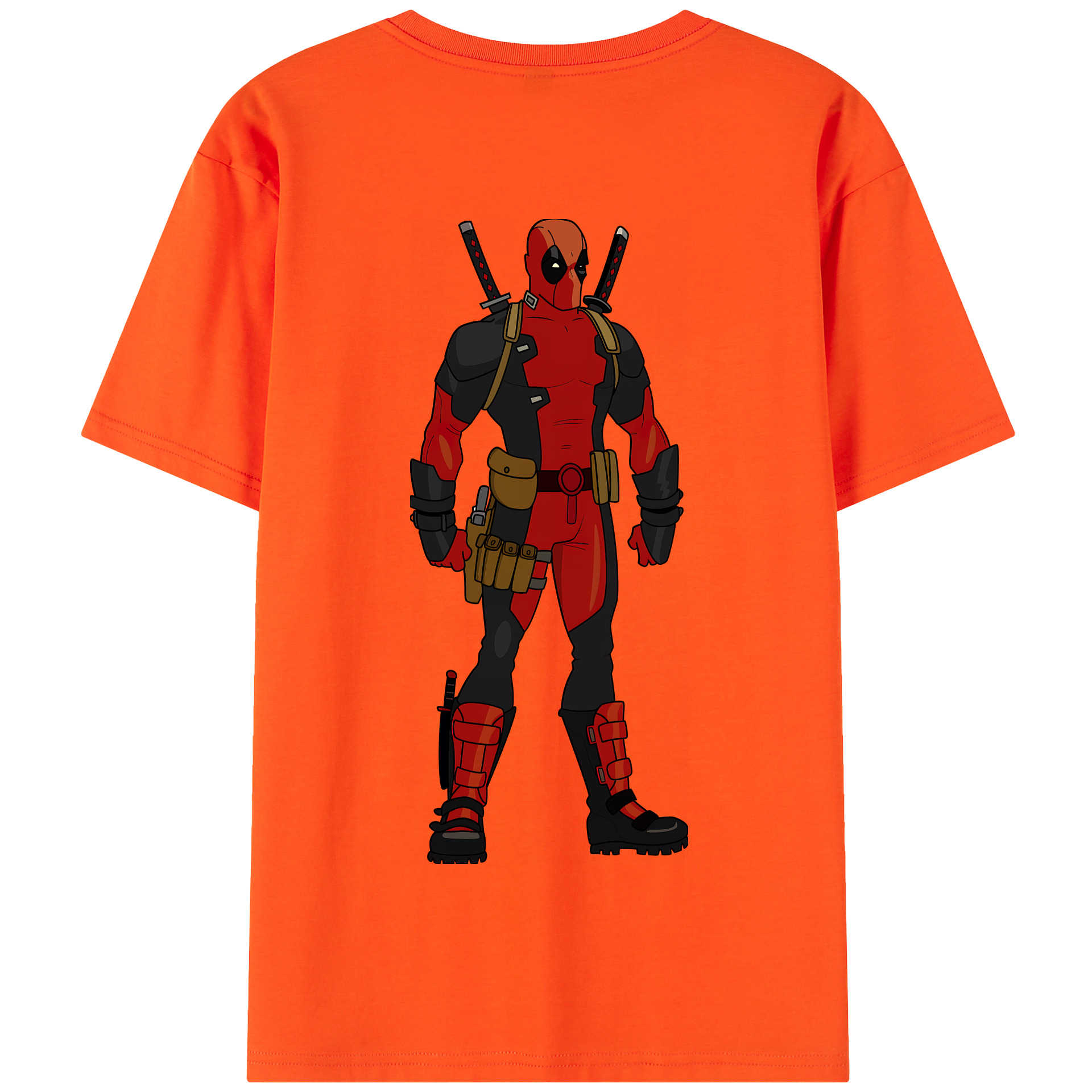 （画像用） Deadpool デッドプール 綿100％半袖Tシャツ（背面プリント）