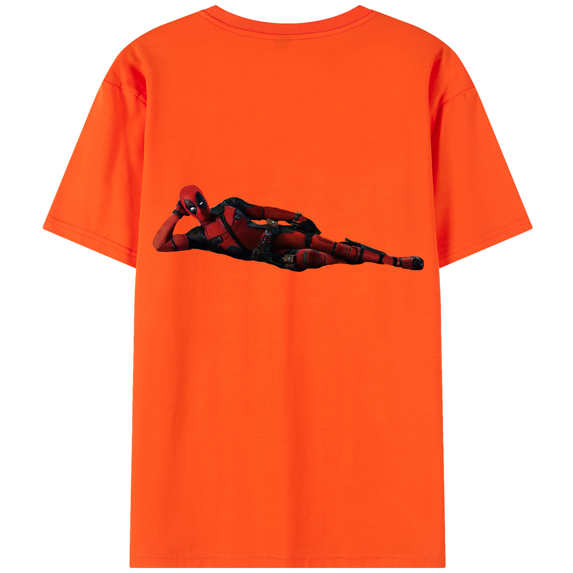 （画像用） Deadpool デッドプール 綿100％半袖Tシャツ（背面プリント）