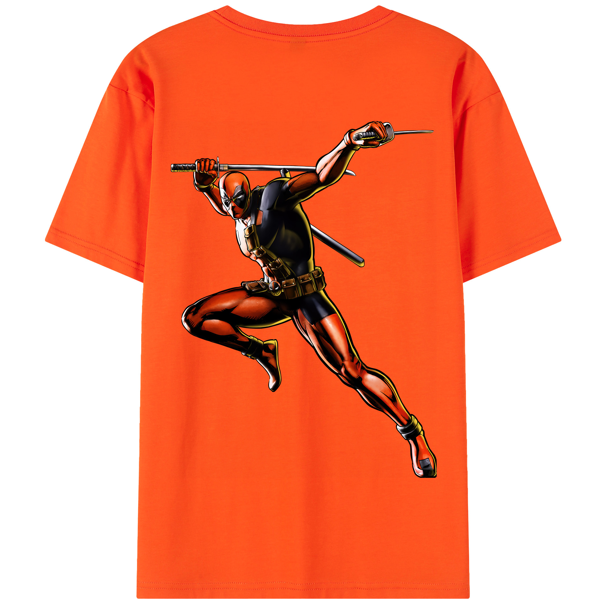 （画像用） Deadpool デッドプール 綿100％半袖Tシャツ（背面プリント）