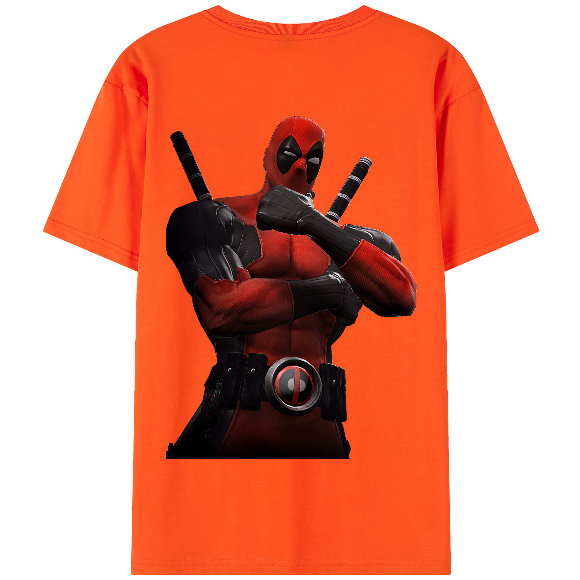 （画像用） Deadpool デッドプール 綿100％半袖Tシャツ（背面プリント）