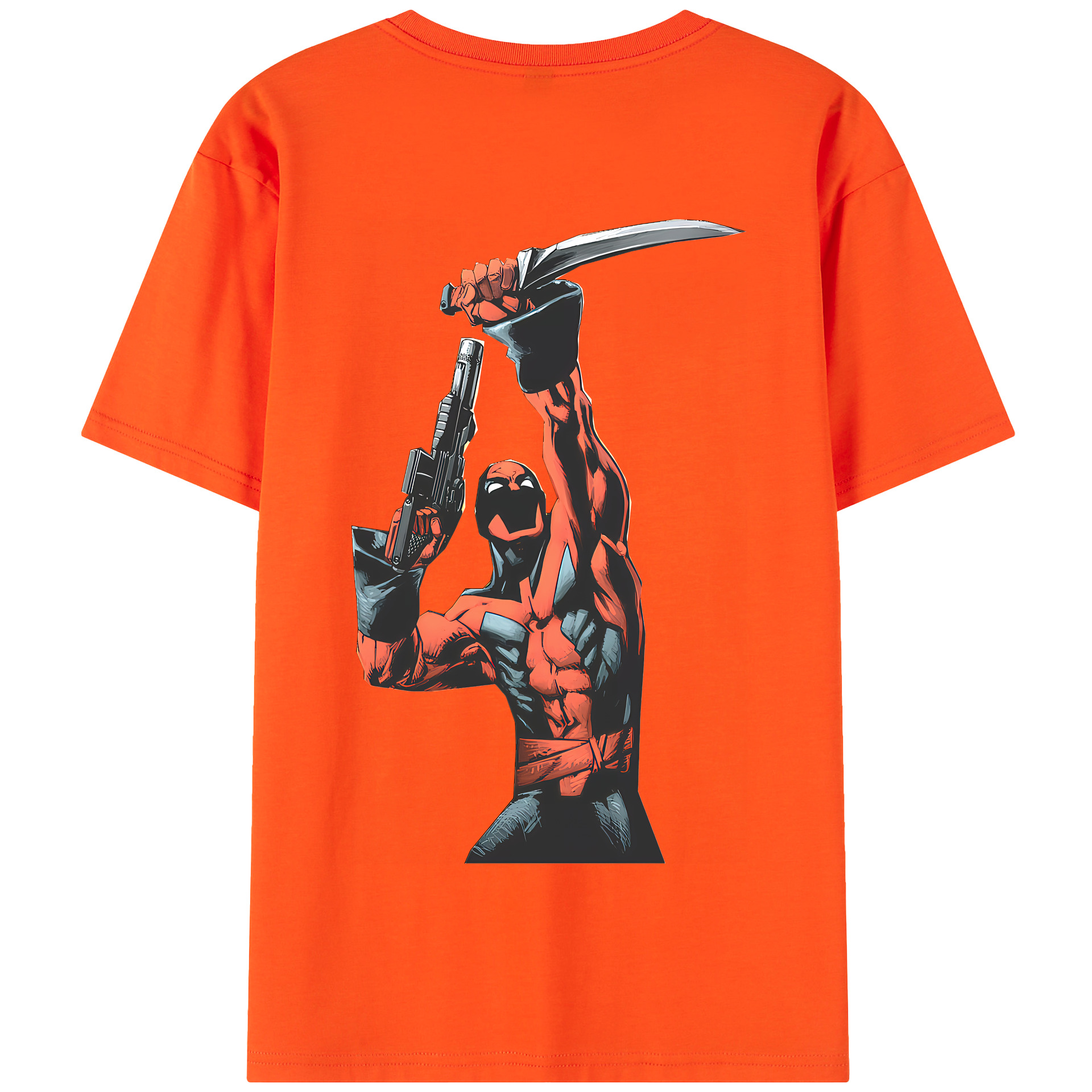 （画像用） Deadpool デッドプール 綿100％半袖Tシャツ（背面プリント）