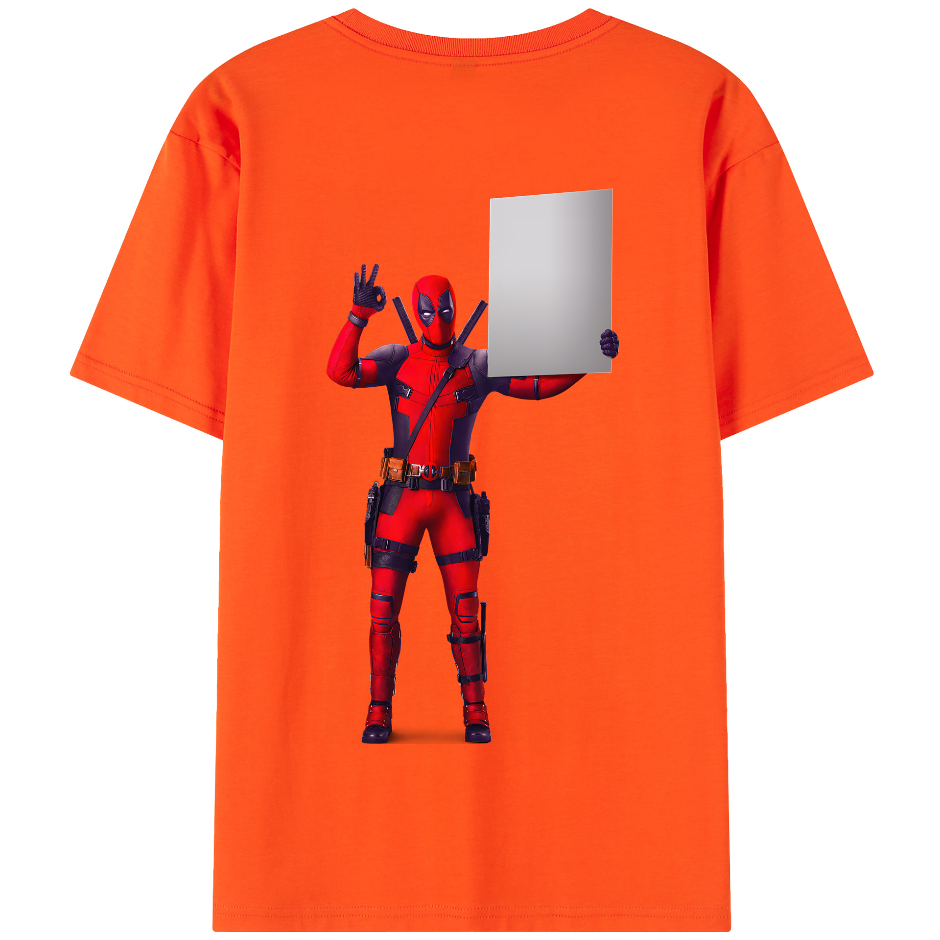 （画像用） Deadpool デッドプール 綿100％半袖Tシャツ（背面プリント）