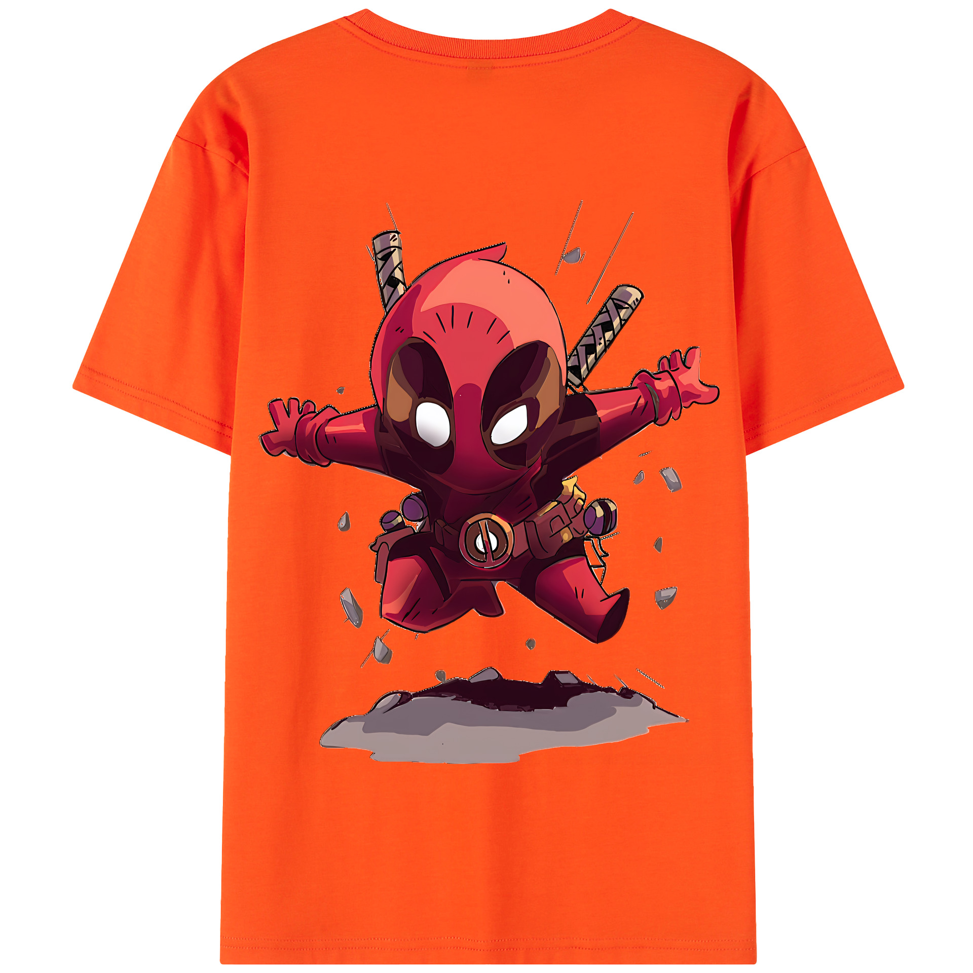 （画像用） Deadpool デッドプール 綿100％半袖Tシャツ（背面プリント）