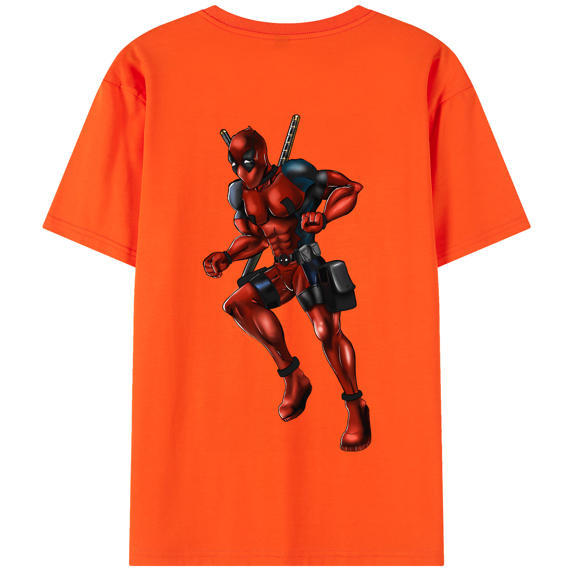 （画像用） Deadpool デッドプール 綿100％半袖Tシャツ（背面プリント）