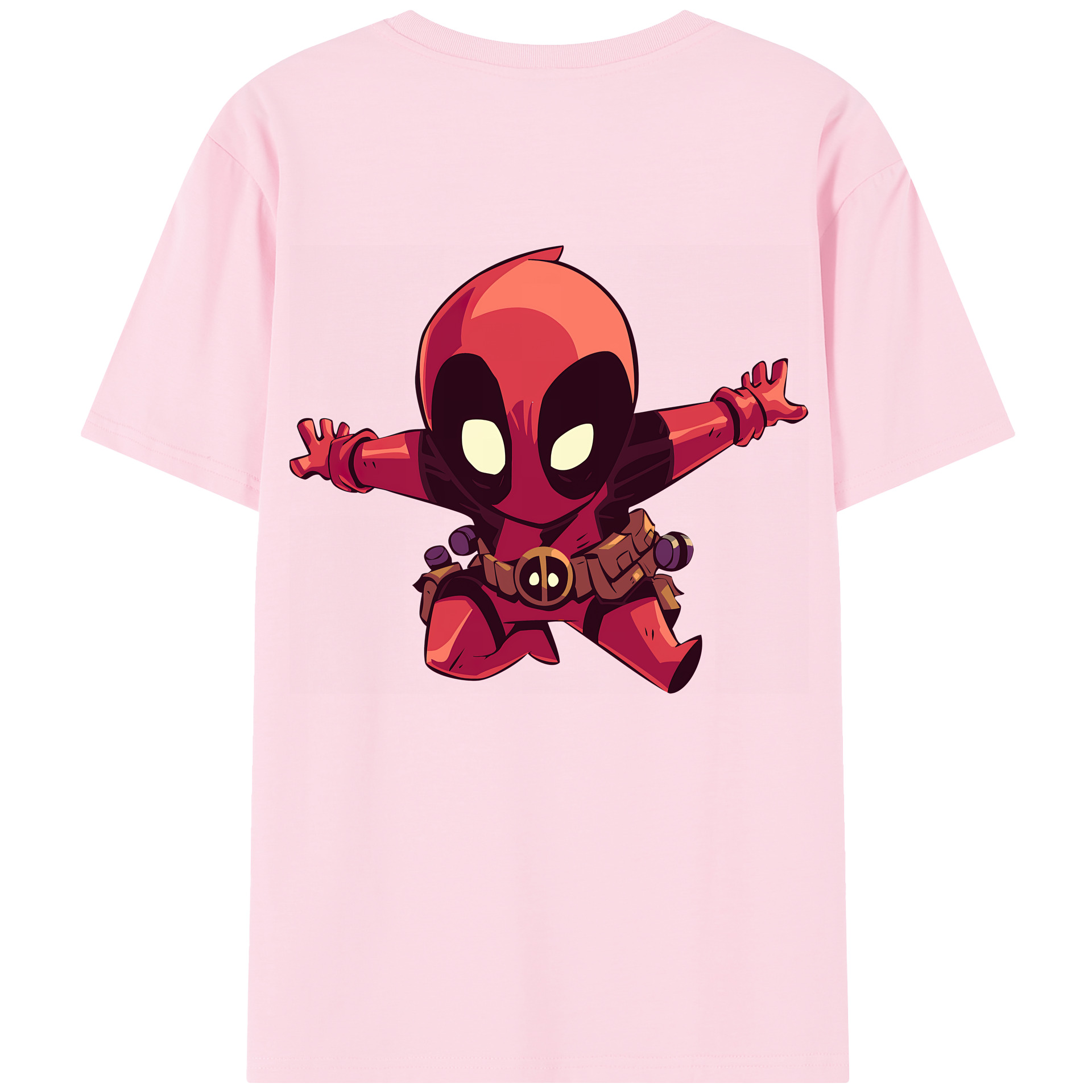 （画像用） Deadpool デッドプール 綿100％半袖Tシャツ（背面プリント）