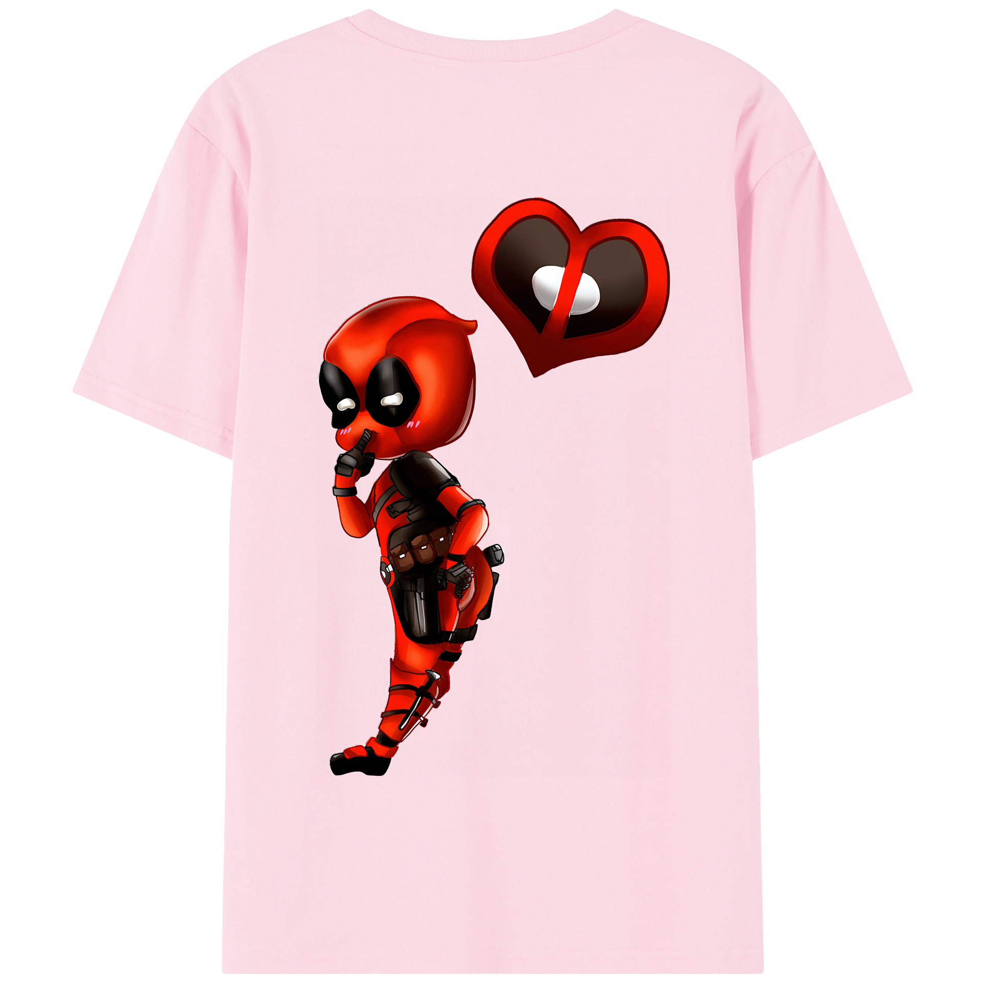 （画像用） Deadpool デッドプール 綿100％半袖Tシャツ（背面プリント）