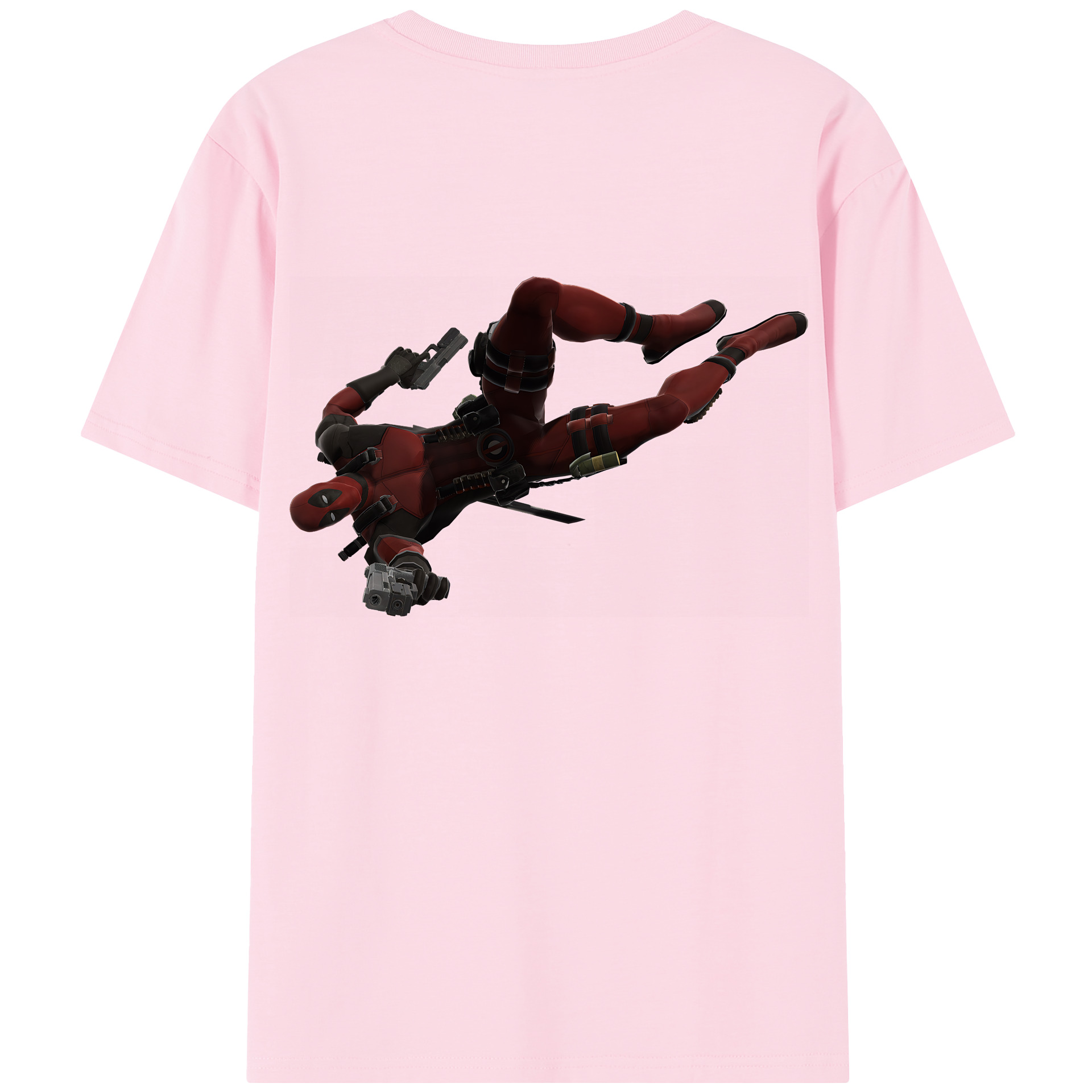 （画像用） Deadpool デッドプール 綿100％半袖Tシャツ（背面プリント）
