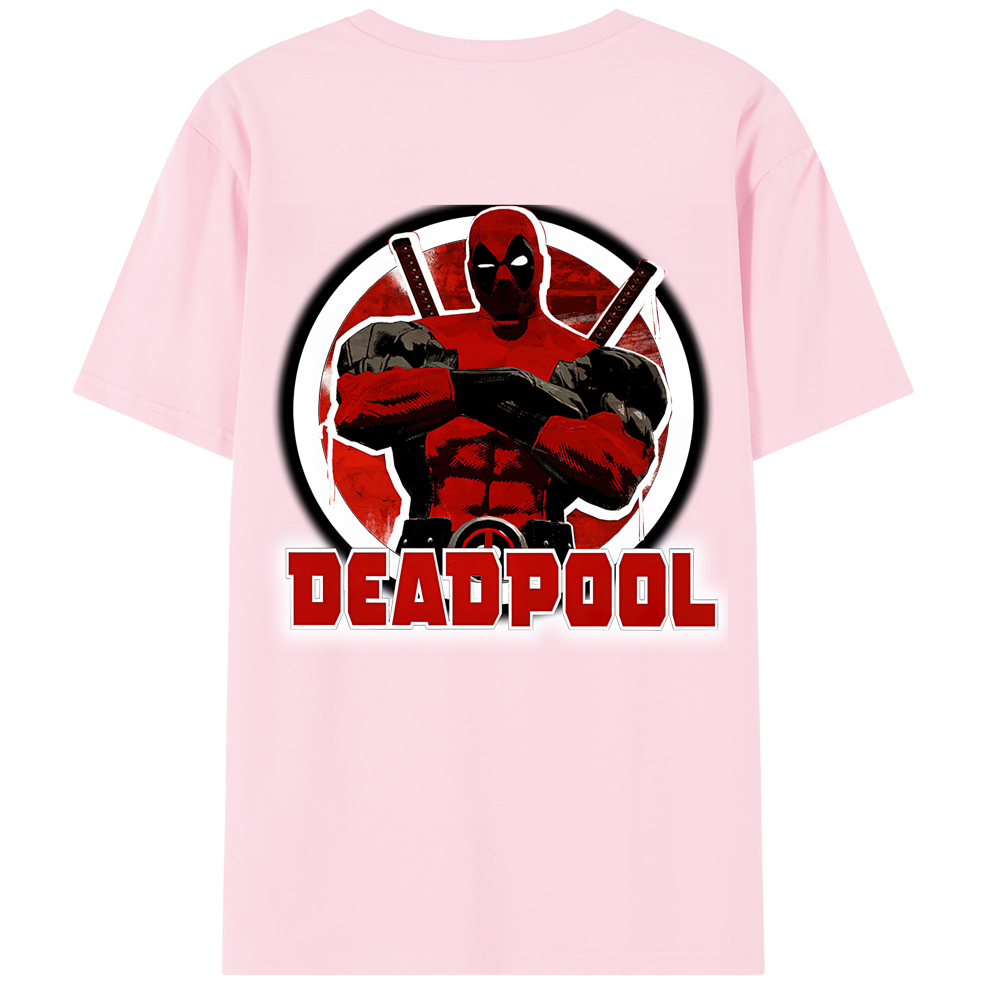 （画像用） Deadpool デッドプール 綿100％半袖Tシャツ（背面プリント）