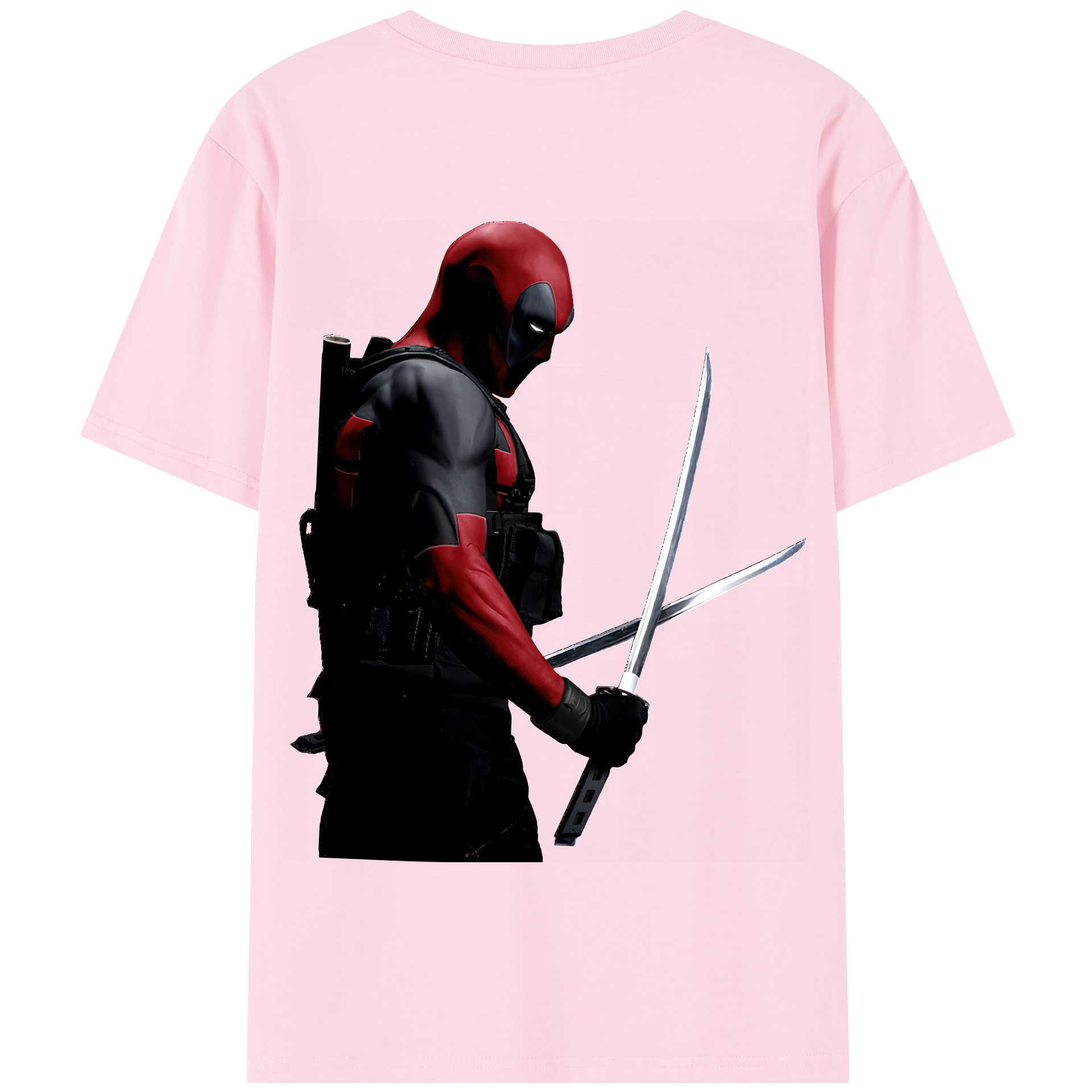 （画像用） Deadpool デッドプール 綿100％半袖Tシャツ（背面プリント）