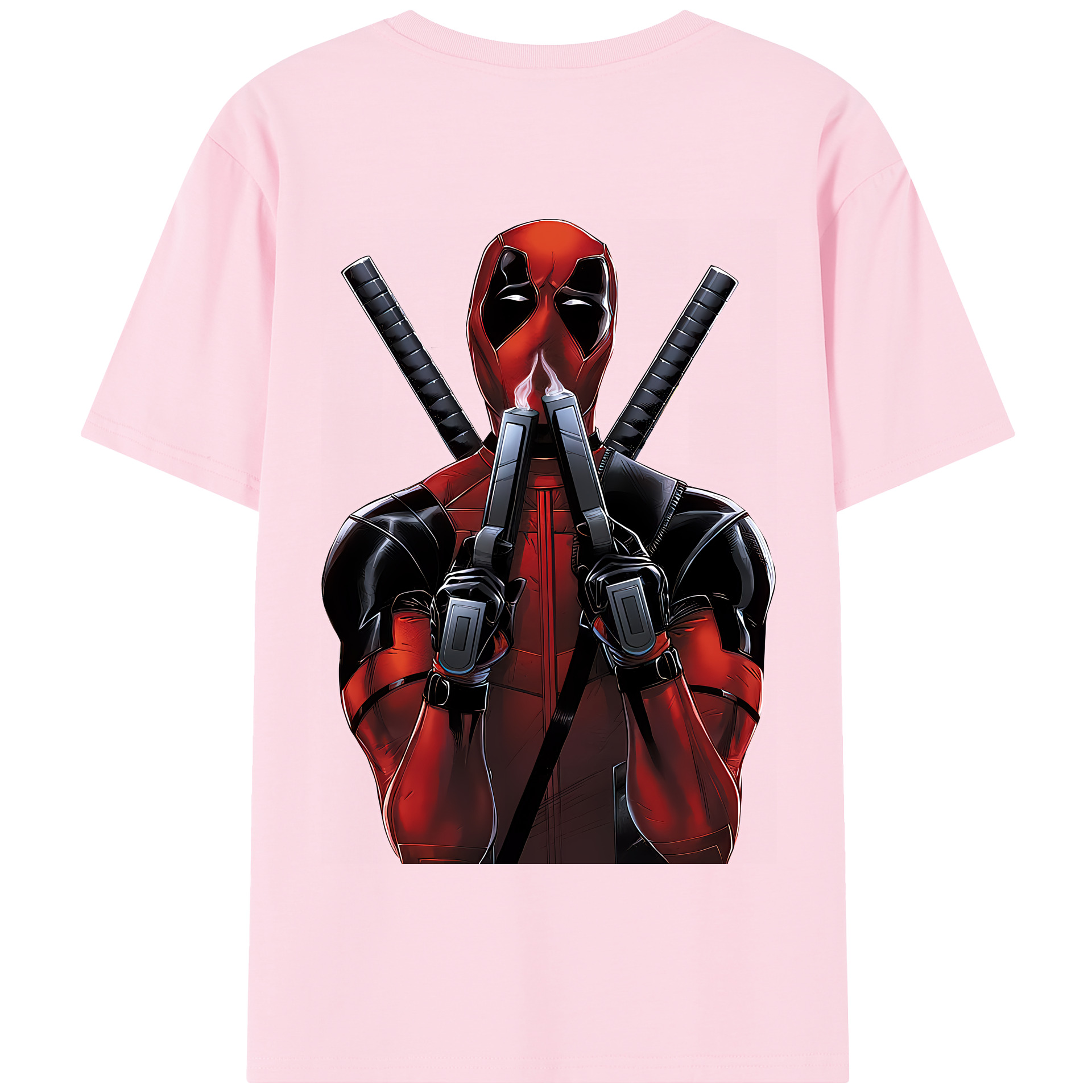 （画像用） Deadpool デッドプール 綿100％半袖Tシャツ（背面プリント）