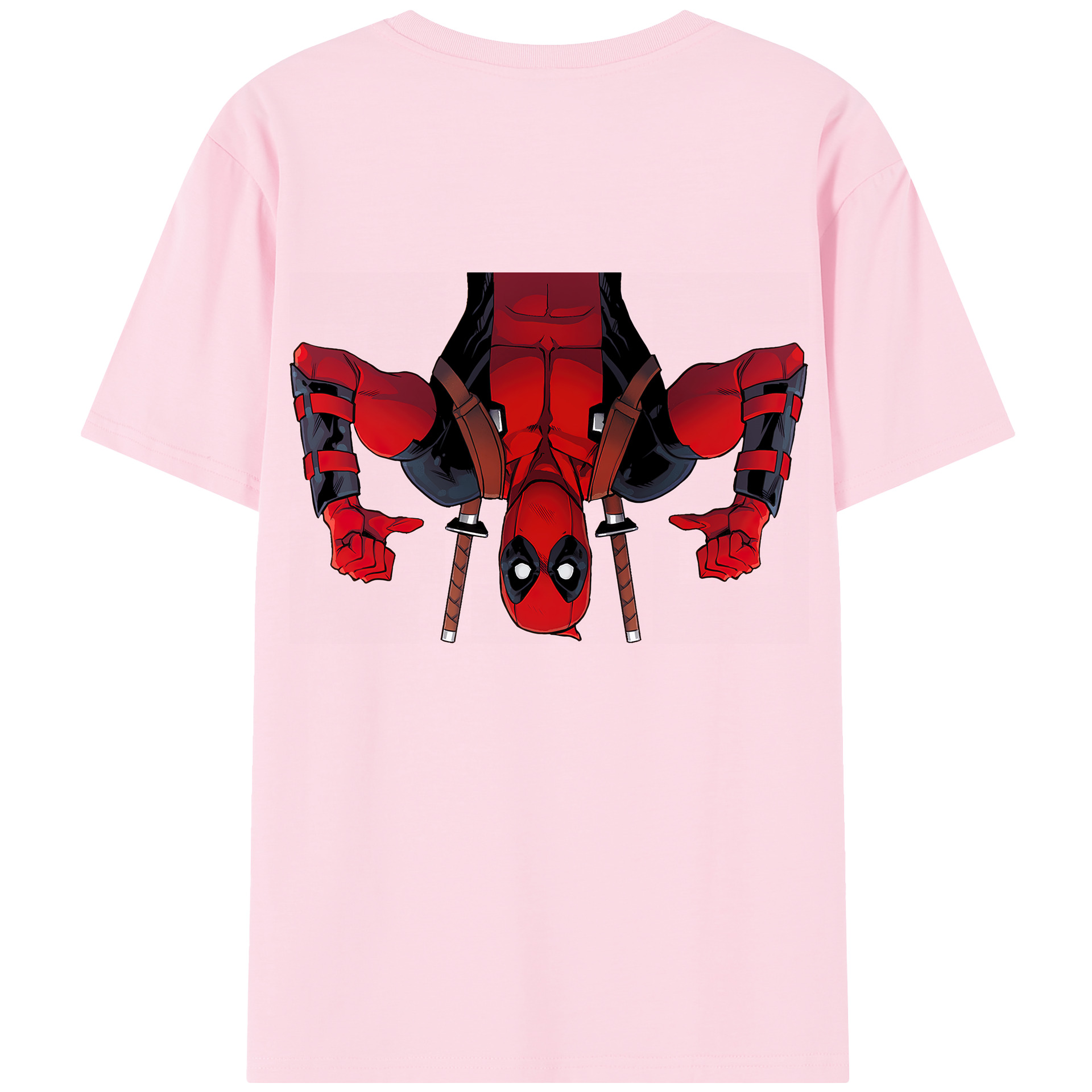 （画像用） Deadpool デッドプール 綿100％半袖Tシャツ（背面プリント）