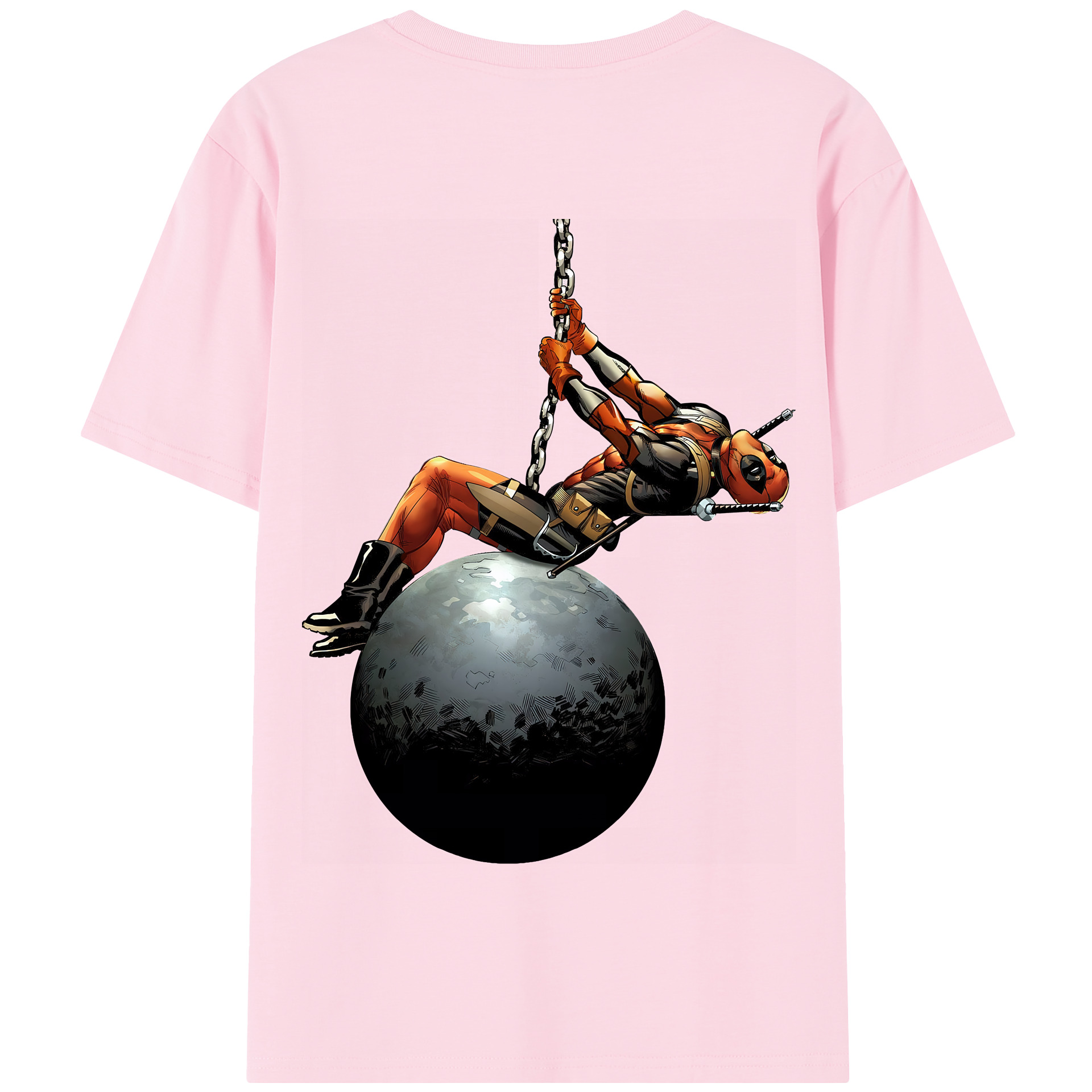 （画像用） Deadpool デッドプール 綿100％半袖Tシャツ（背面プリント）