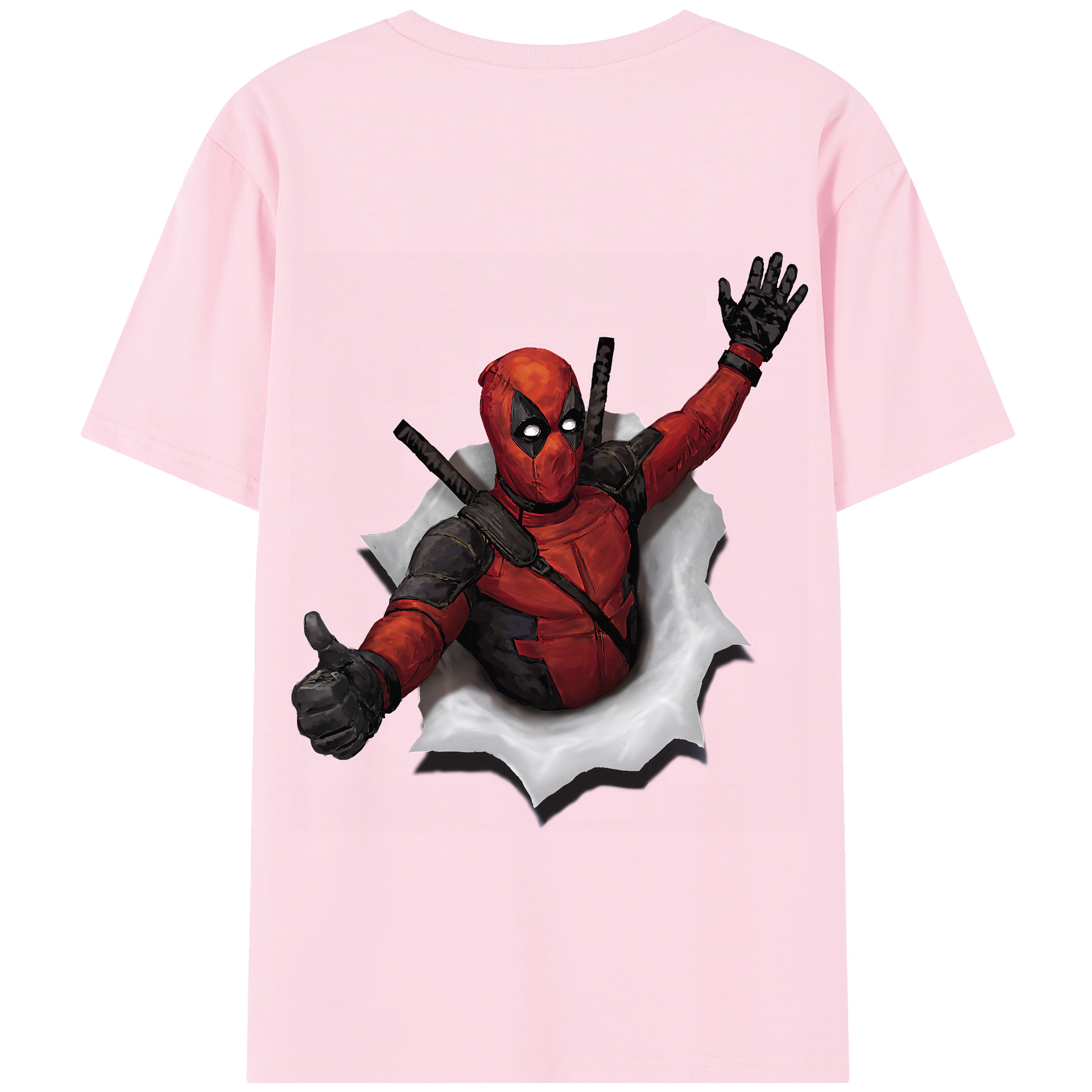 （画像用） Deadpool デッドプール 綿100％半袖Tシャツ（背面プリント）